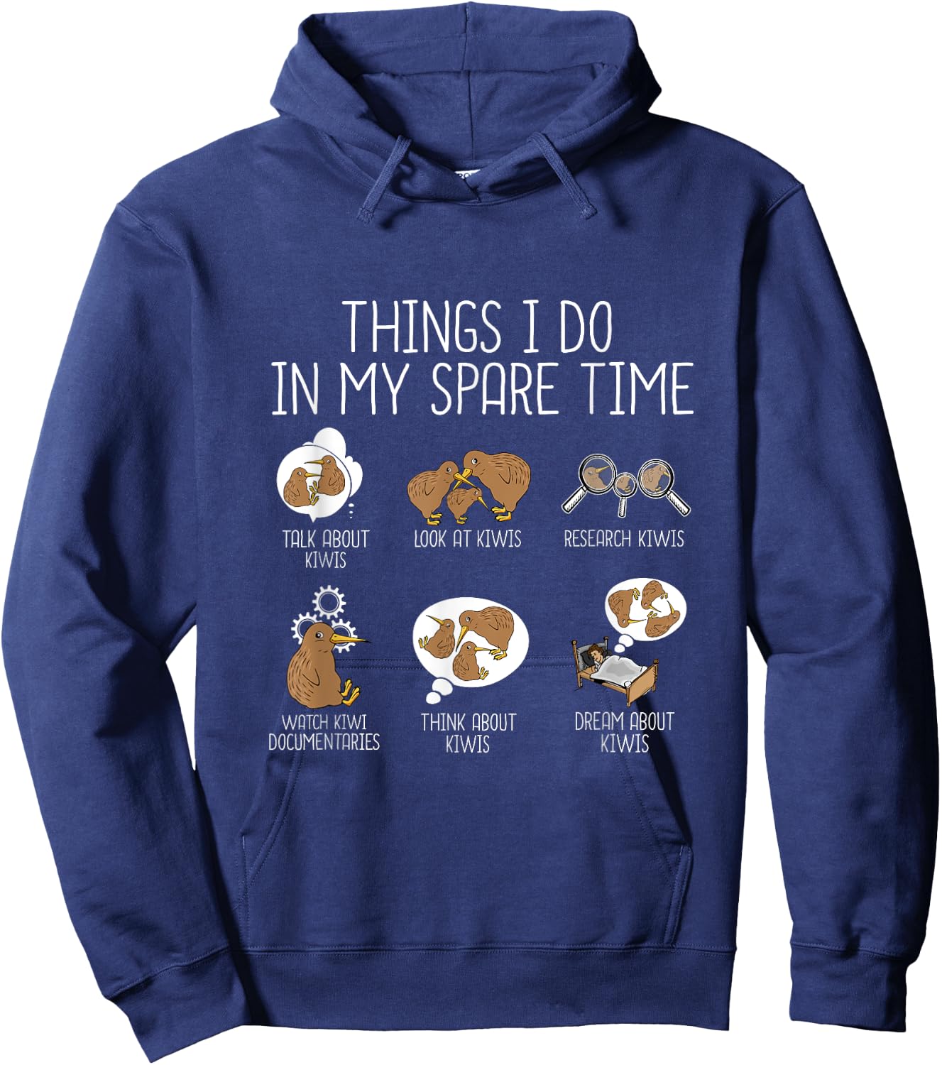 Kiwi Bird Lover Kids Cute Funny Kiwi Hoodie - Hoodie | Navy