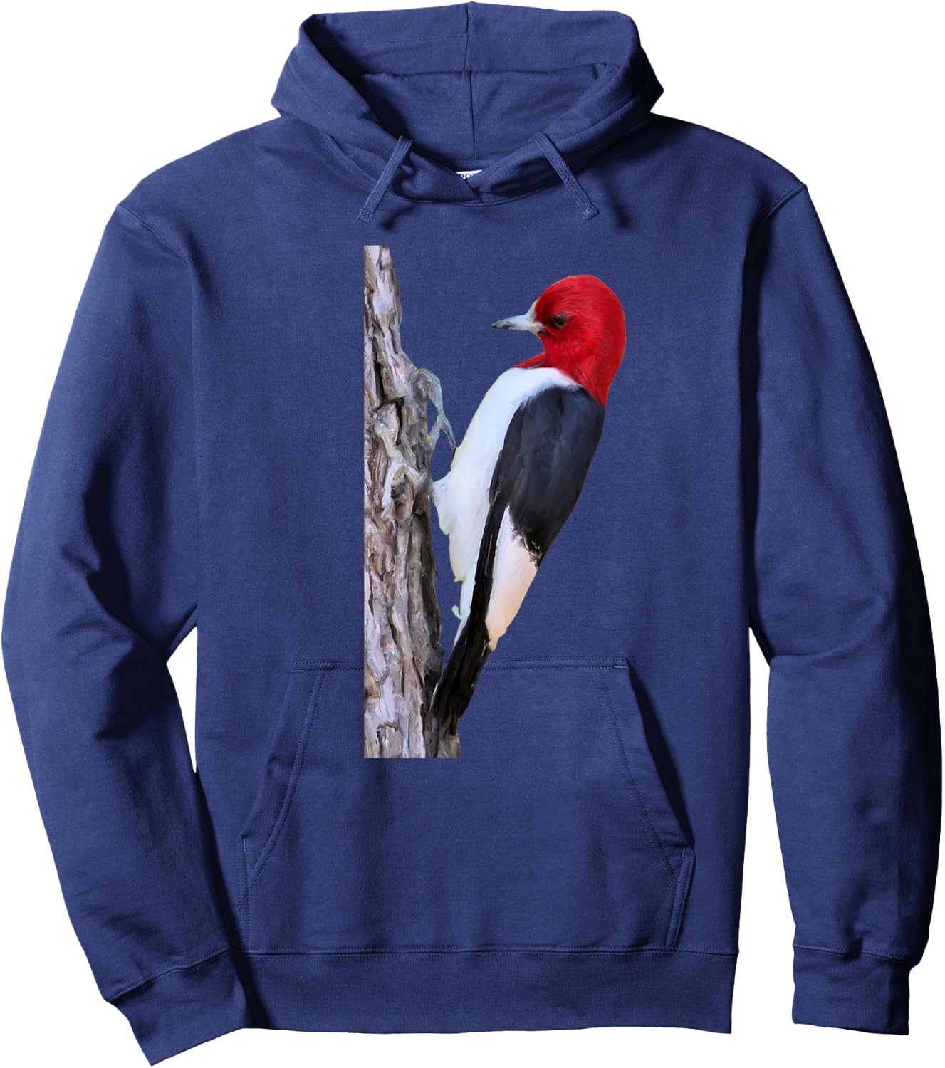 Bird Red-headed Woodpecker Bird Ornithology Hoodie - Hoodie | Navy