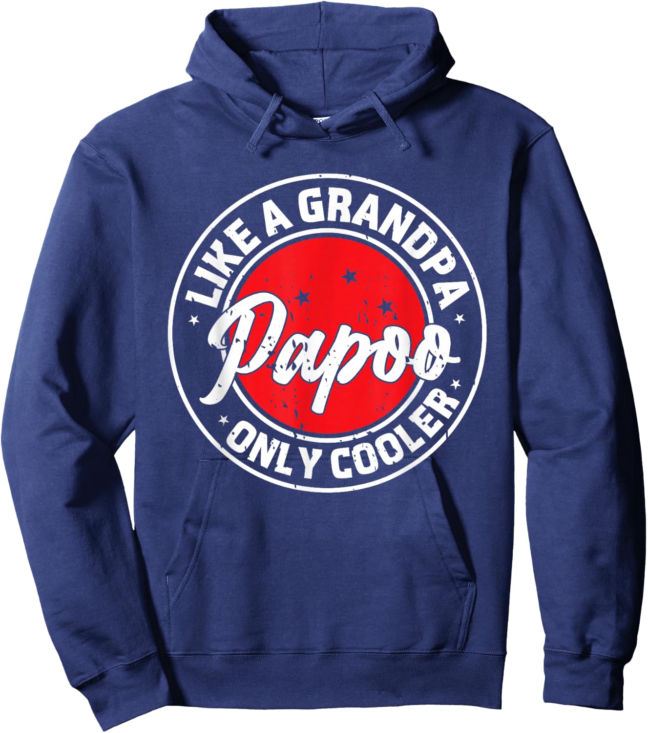 Papoo Like A Grandpa Only Cooler Retro Men Father's Day Hoodie - Hoodie | Navy