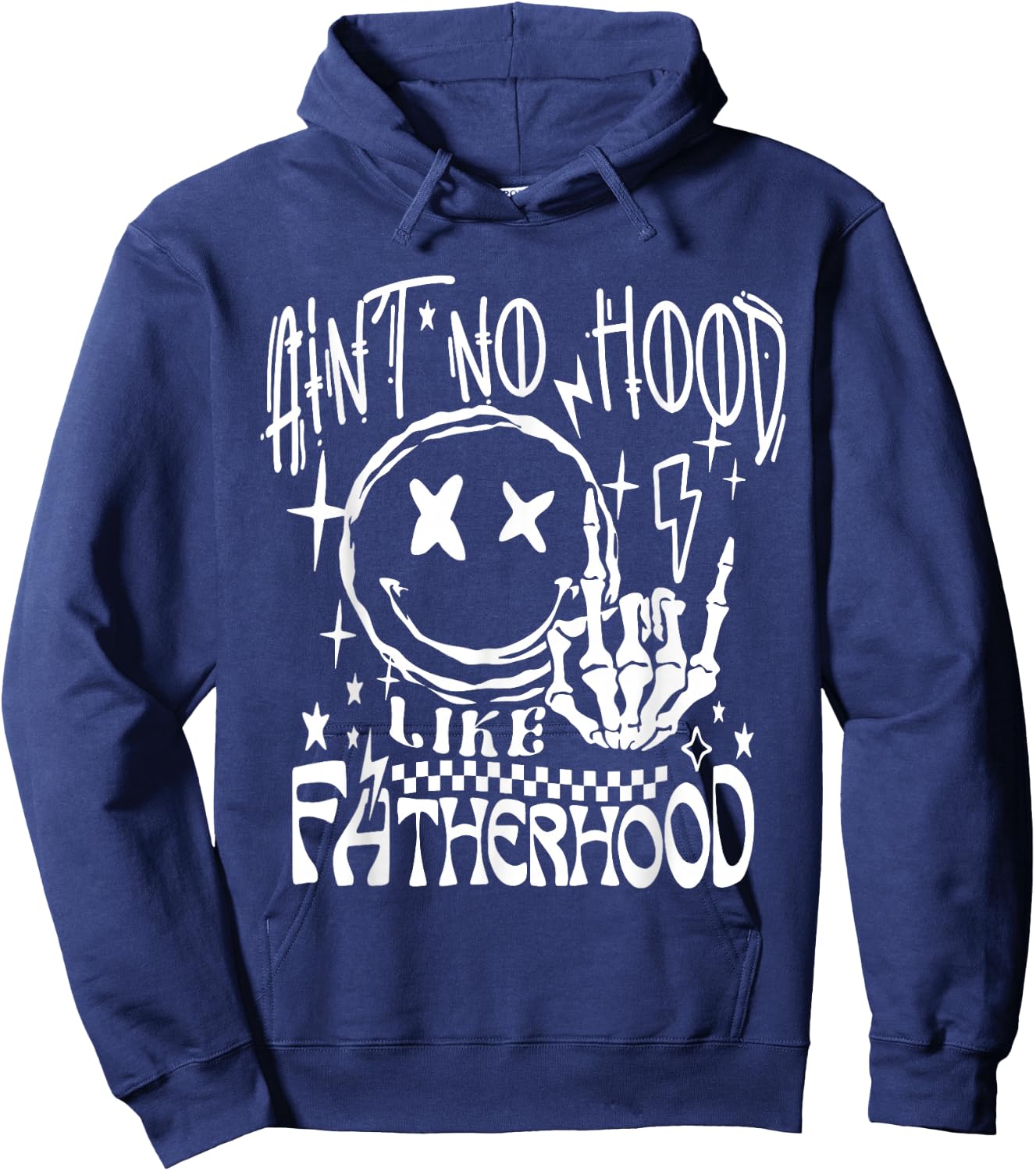 Aint No Hood Like Fatherhood New Dad Father's Day Dad Life Hoodie - Hoodie | Navy