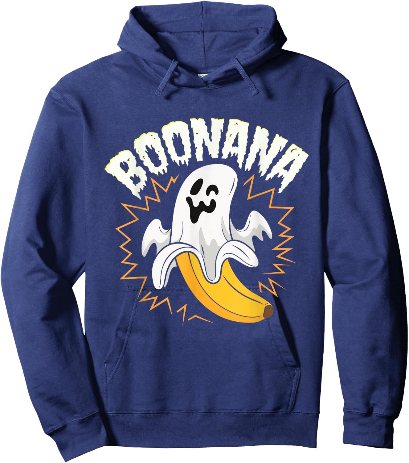 Boonana Cute Ghost Banana Halloween Costume Men Women Kids Hoodie - Hoodie | Navy