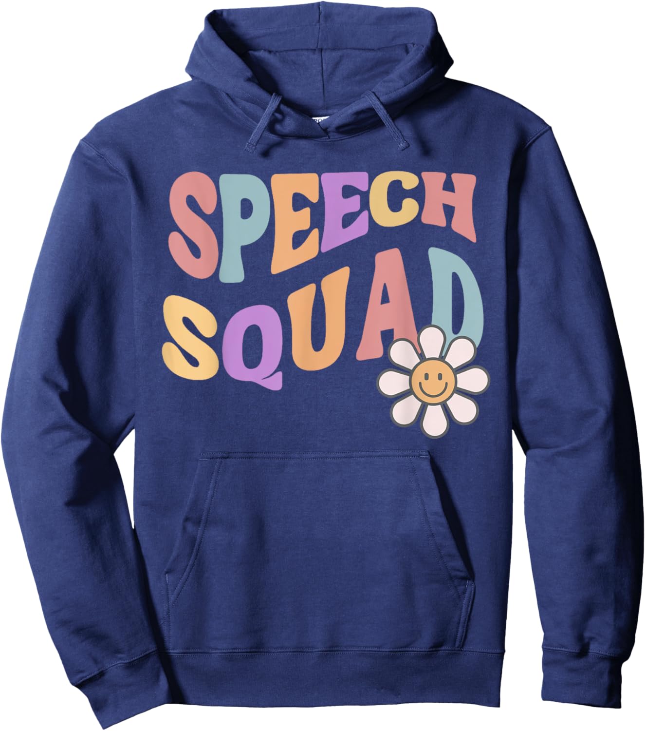 Retro Speech Squad Back to School Speech Therapist SLP Hoodie - Hoodie | Navy