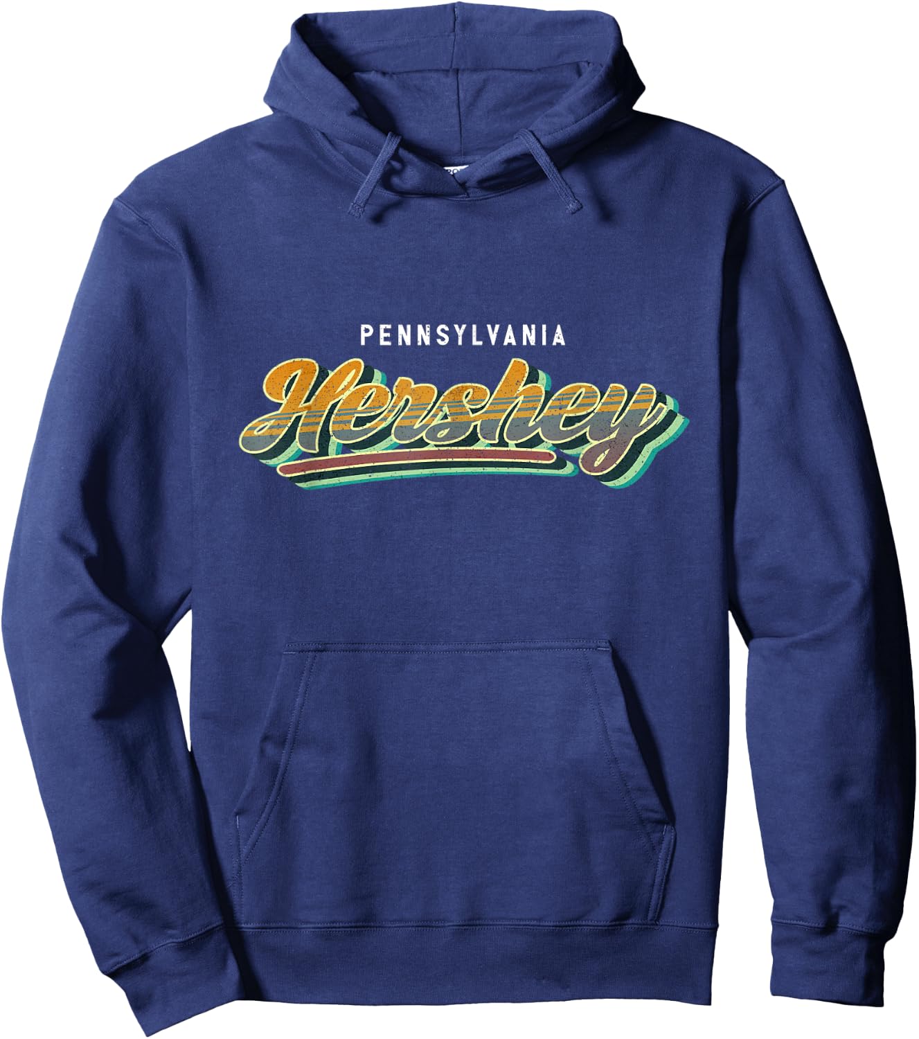 Hershey Pennsylvania Hometown Vintage Retro Typography Hoodie - Hoodie | Navy