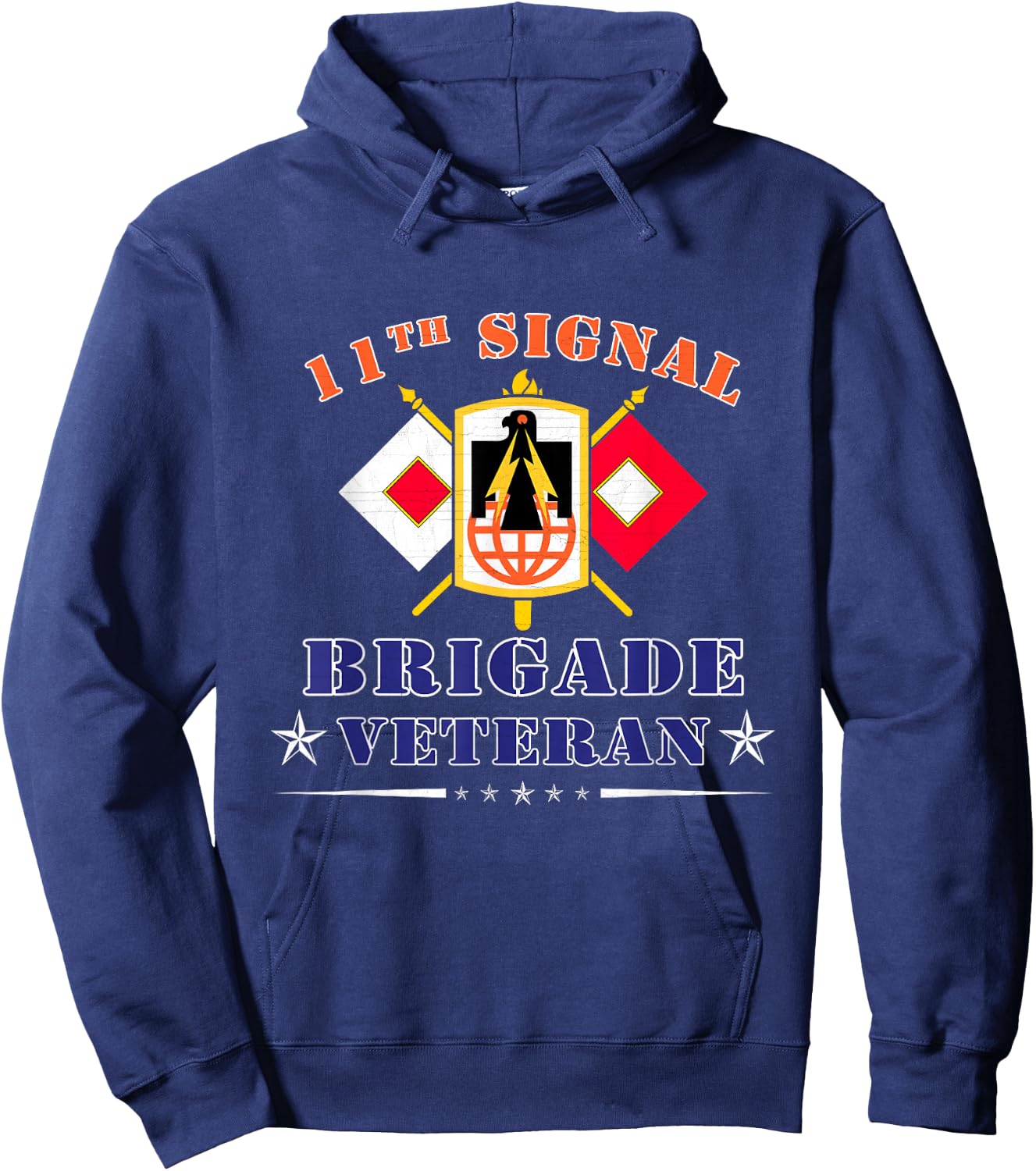 11th Signal Brigade Veteran US Army Signal Corp Fort Hood Hoodie - Hoodie | Navy