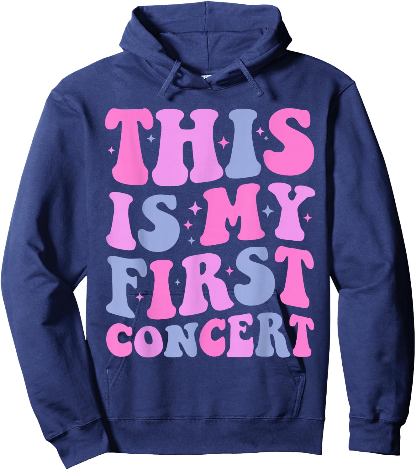 This Is My First Concert Music Event Retro Groovy Girls Hoodie - Hoodie | Navy