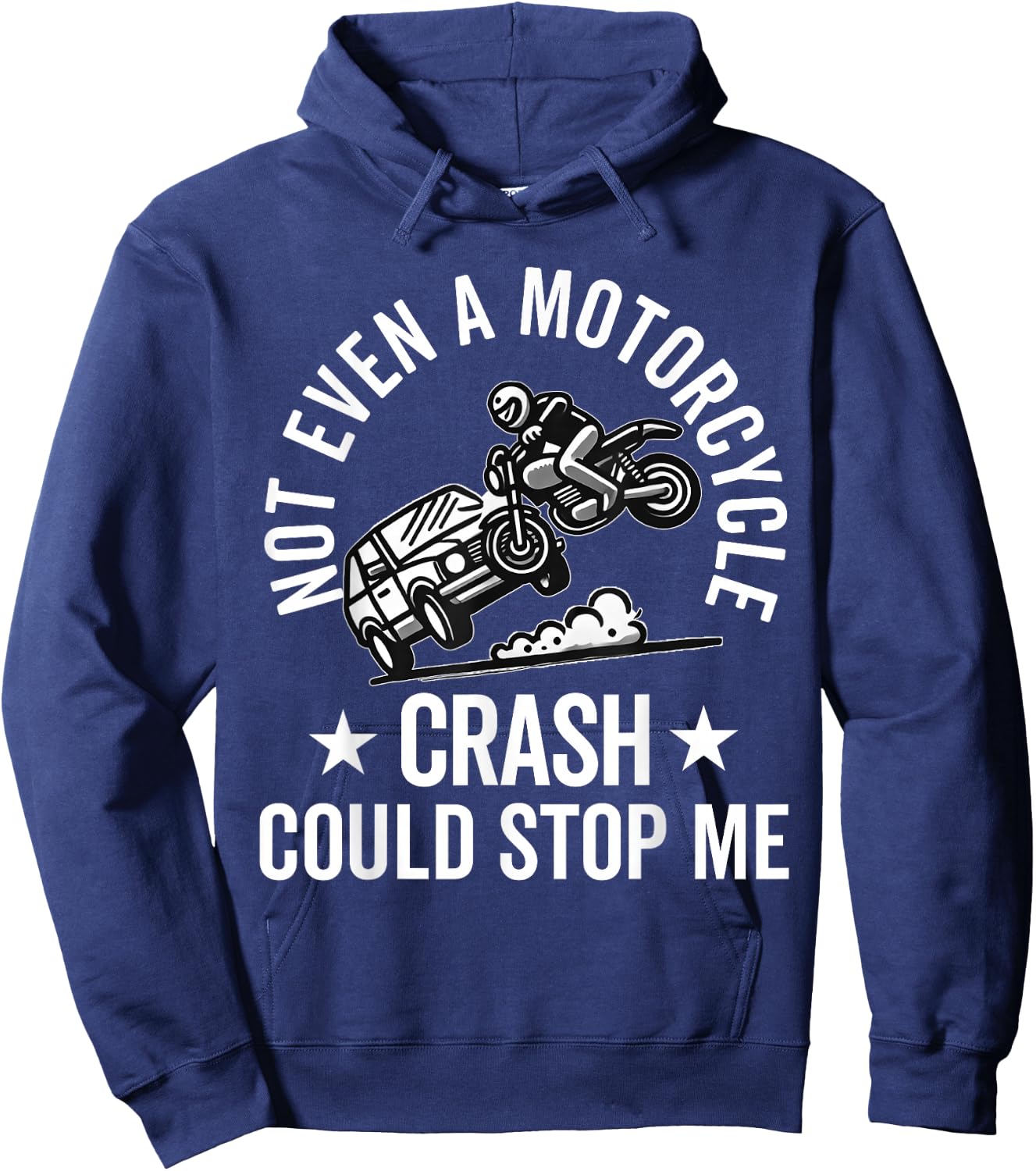 Motorcycle Accident Survivor Bike Crash Injury Recovery Hoodie - Hoodie | Navy