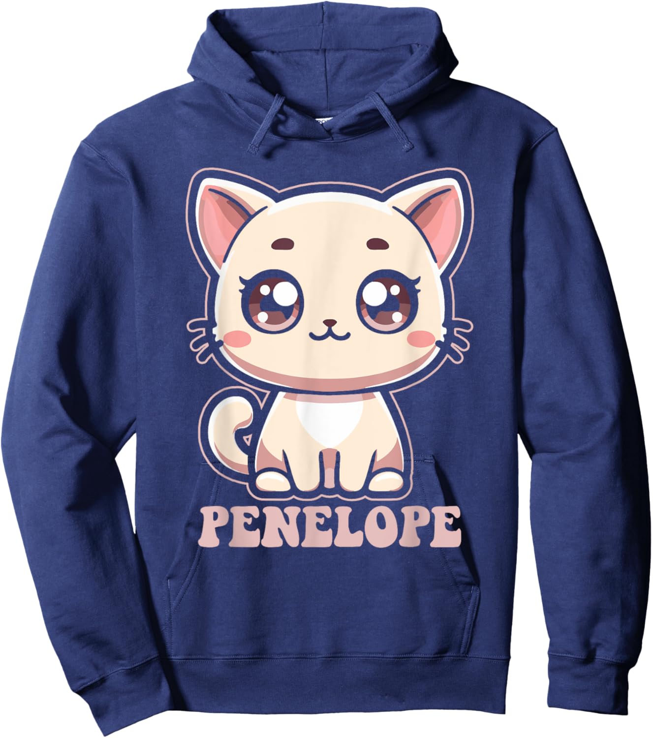 Penelope Cute Kitty Cat Design for Girls Name Penelope Hoodie - Hoodie | Navy