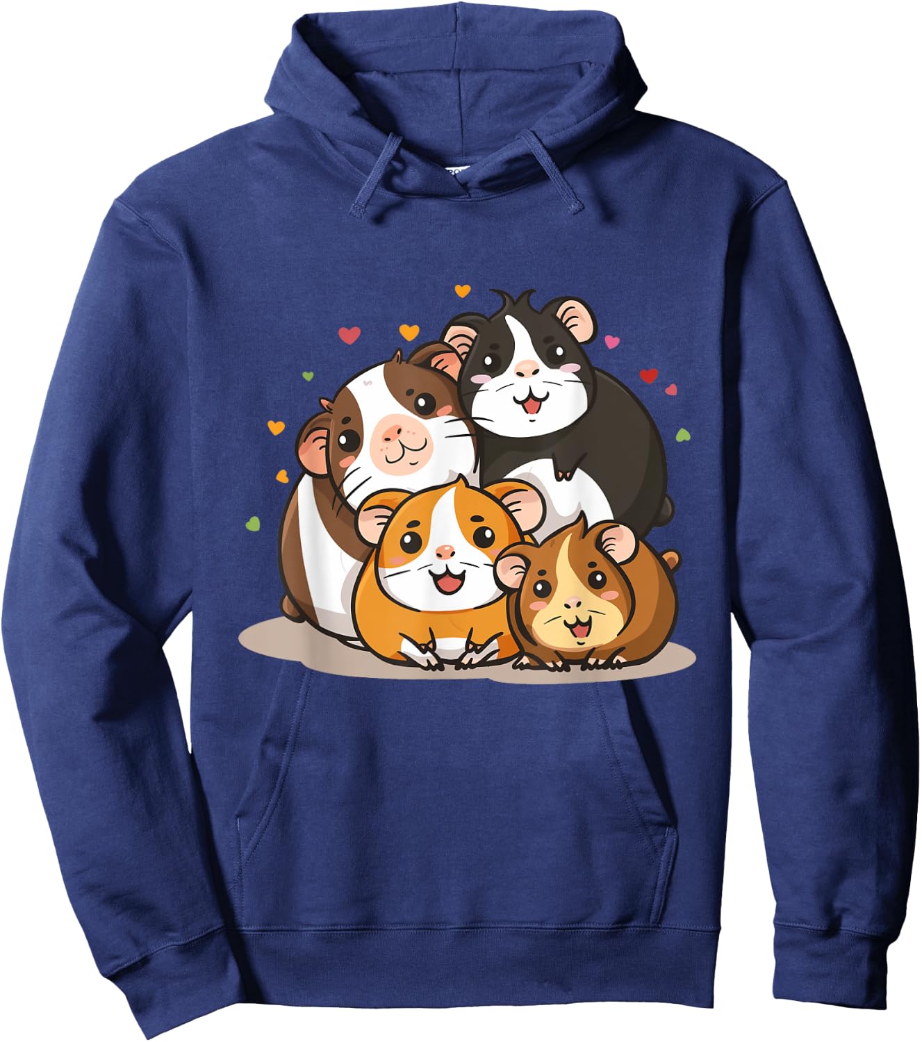 Giggling Guinea Pig Family Portrait Hoodie - Hoodie | Navy
