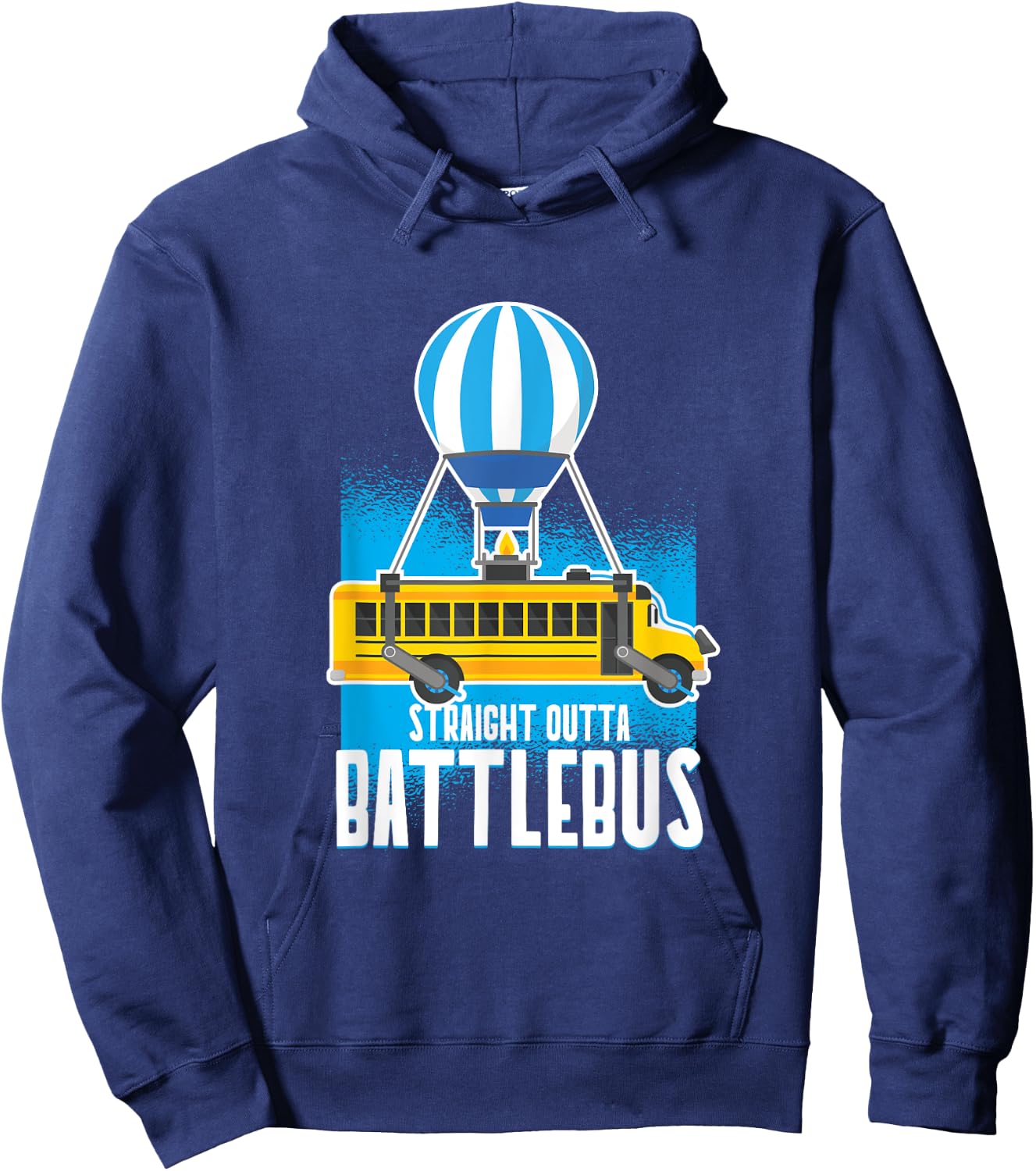 Straight Out The Battle Bus Gamer Video Hoodie - Hoodie | Navy