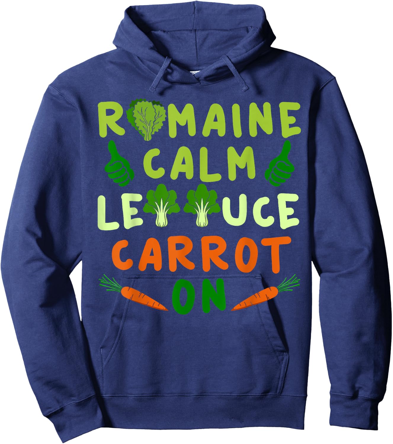 Letttuce Romaine Calm Leaf Vegetable Vegetarian Vegan Hoodie - Hoodie | Navy
