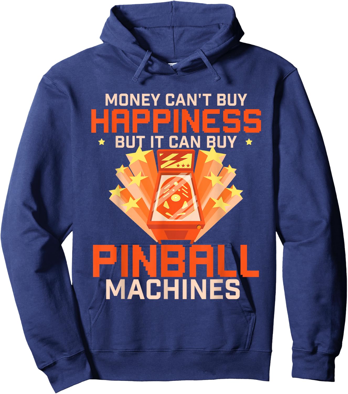 Buy Pinball Machines - Vintage Multiball Pinball Arcade Game Hoodie - Hoodie | Navy