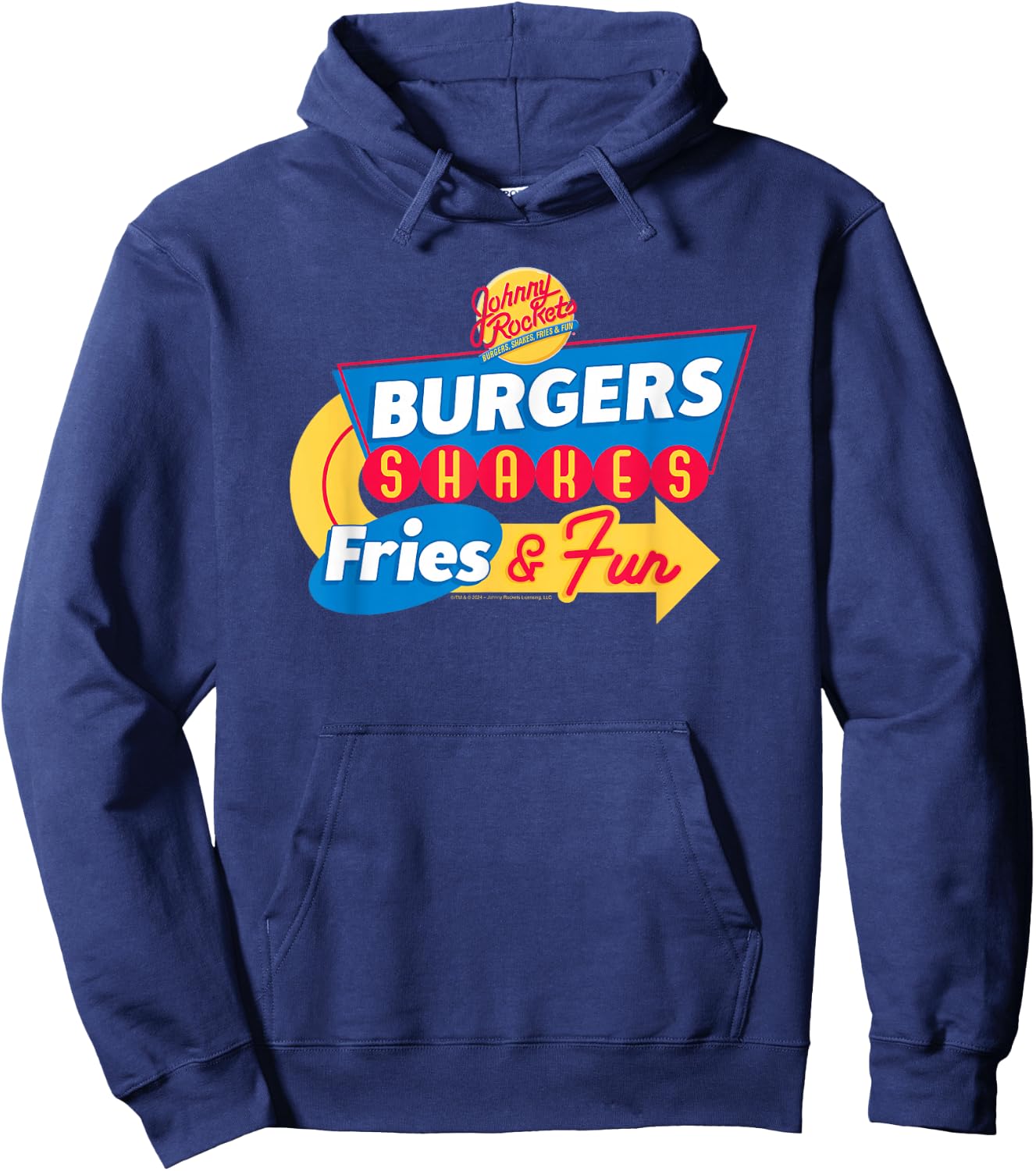 Johnny Rockets Direction Sign Fast Food Hoodie - Hoodie | Navy