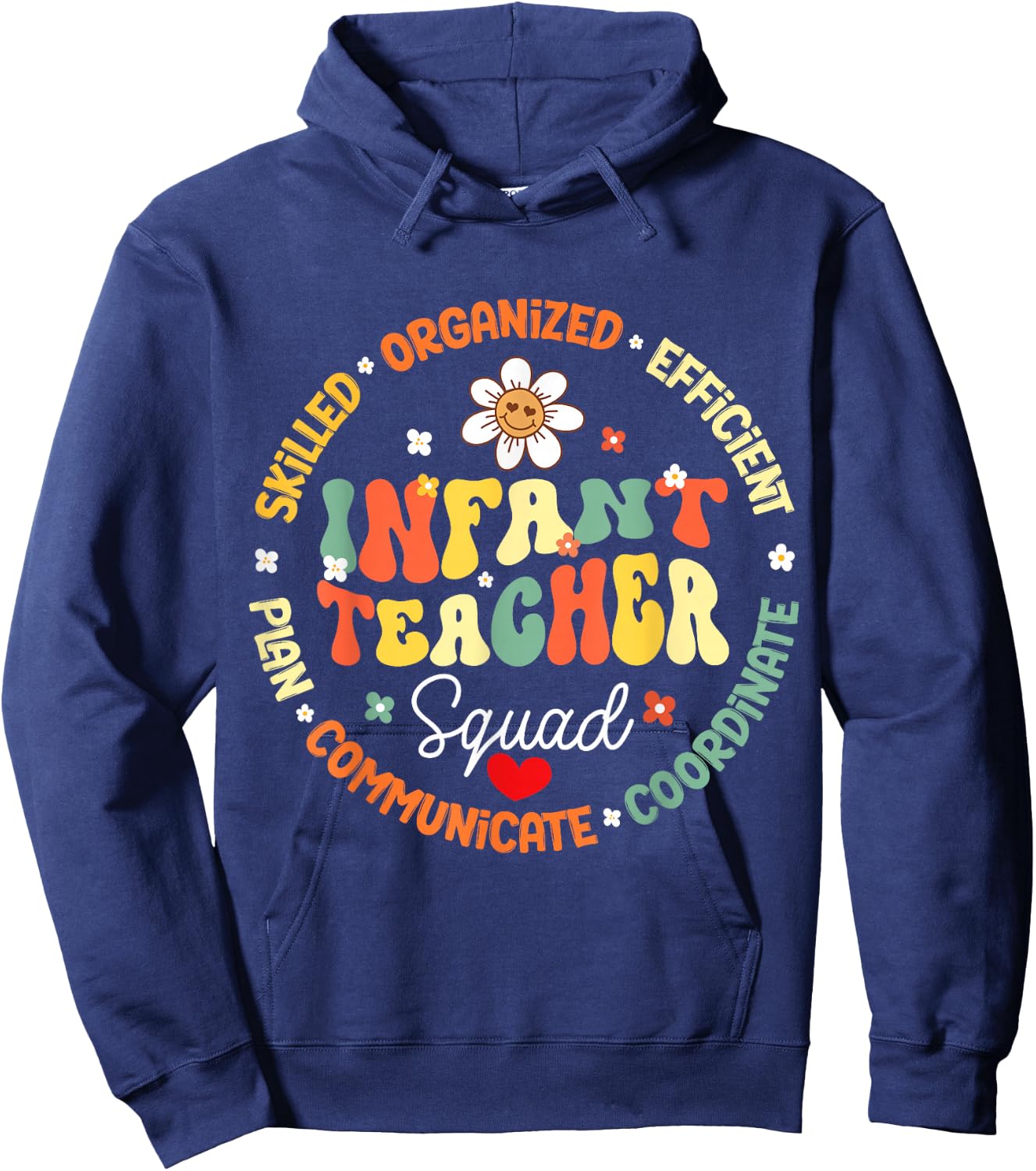 Infant Room Squad Teacher Matching Funny Back To School Hoodie - Hoodie | Navy