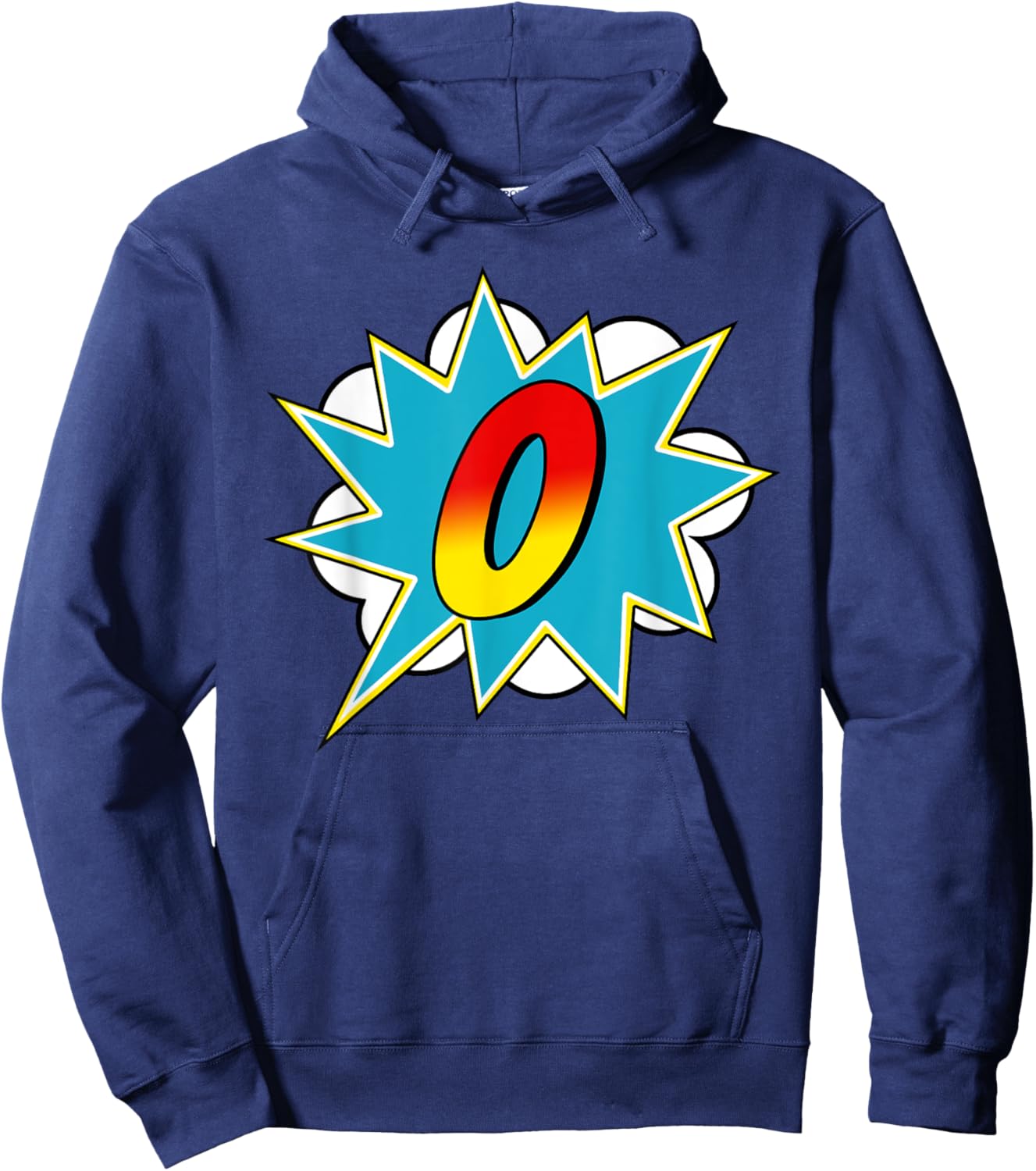 Letter O Superhero Name Comic Letter Retro Costume Hoodie - Hoodie | Navy