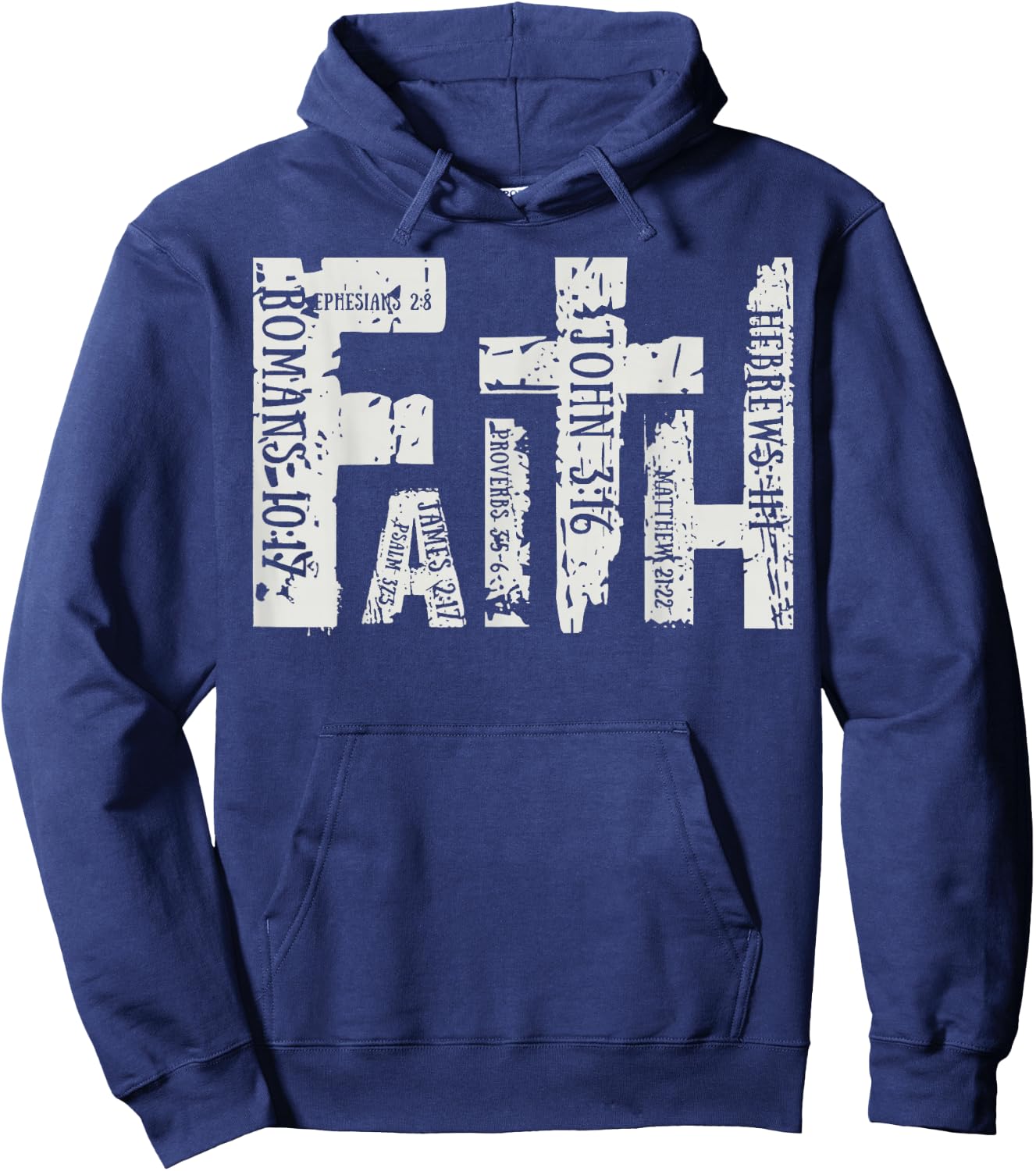 Faith Over Fear Christian Jesus Faith Retro Christian Hoodie - Hoodie | Navy