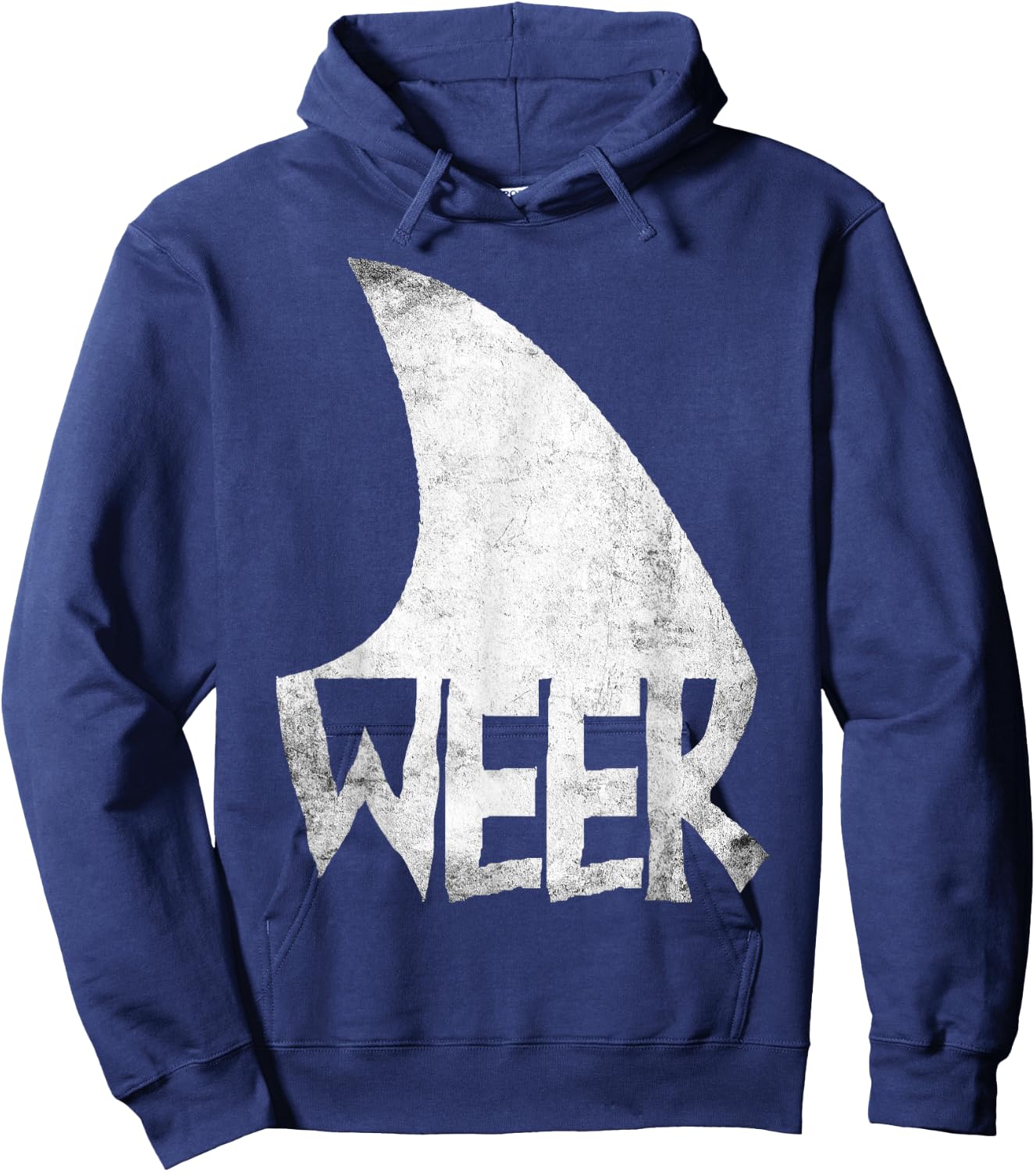 Shark Fin Art Simple Week 2025 Design for Ocean Sharks Lover Hoodie - Hoodie | Navy