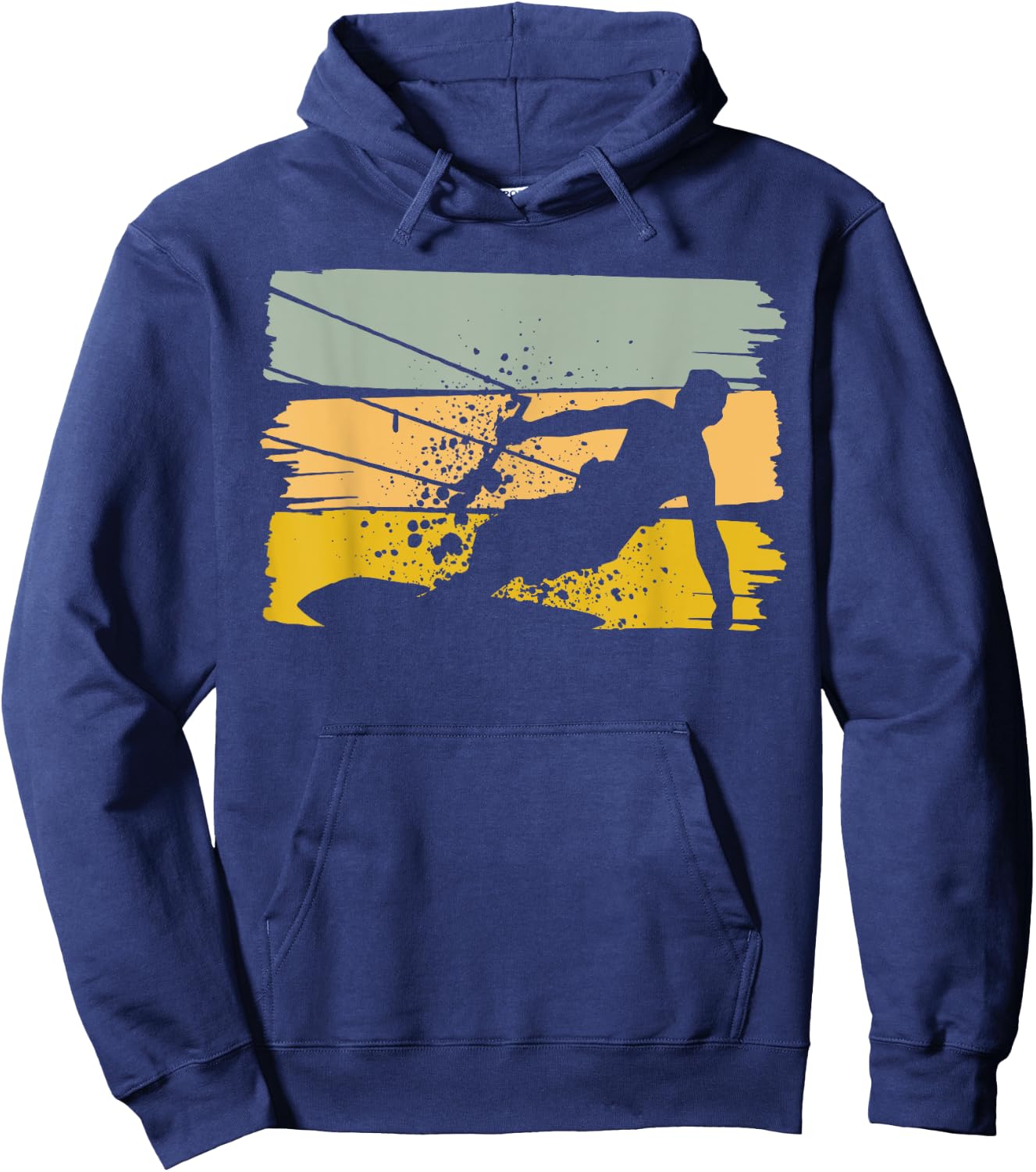 Vintage Kite Surfing, Kiteboarding, Kiter, Water Sports Fun Hoodie - Hoodie | Navy
