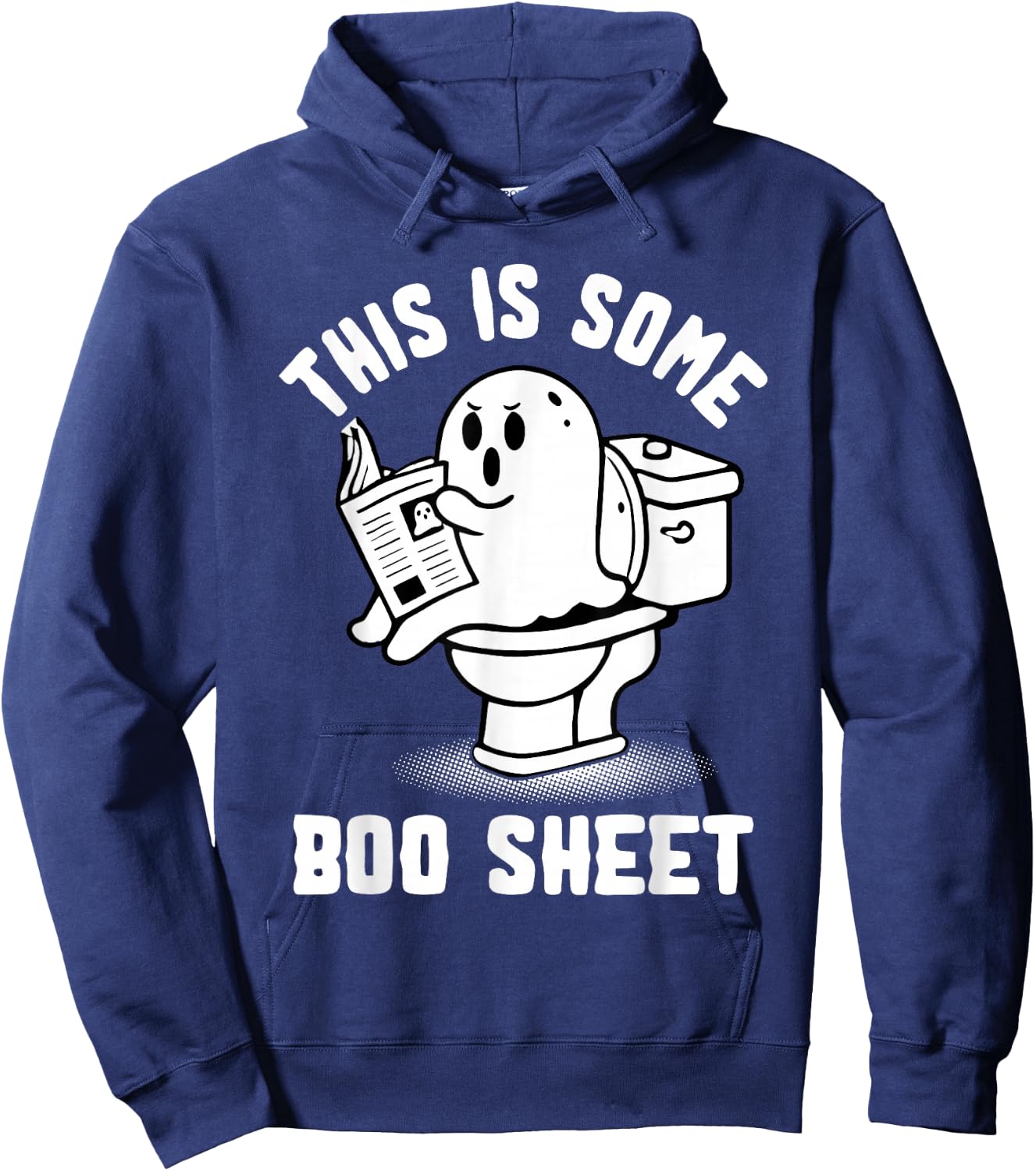 Trick Or Treat Spooky Ghost This Is Some Boo Sheet Halloween Hoodie - Hoodie | Navy