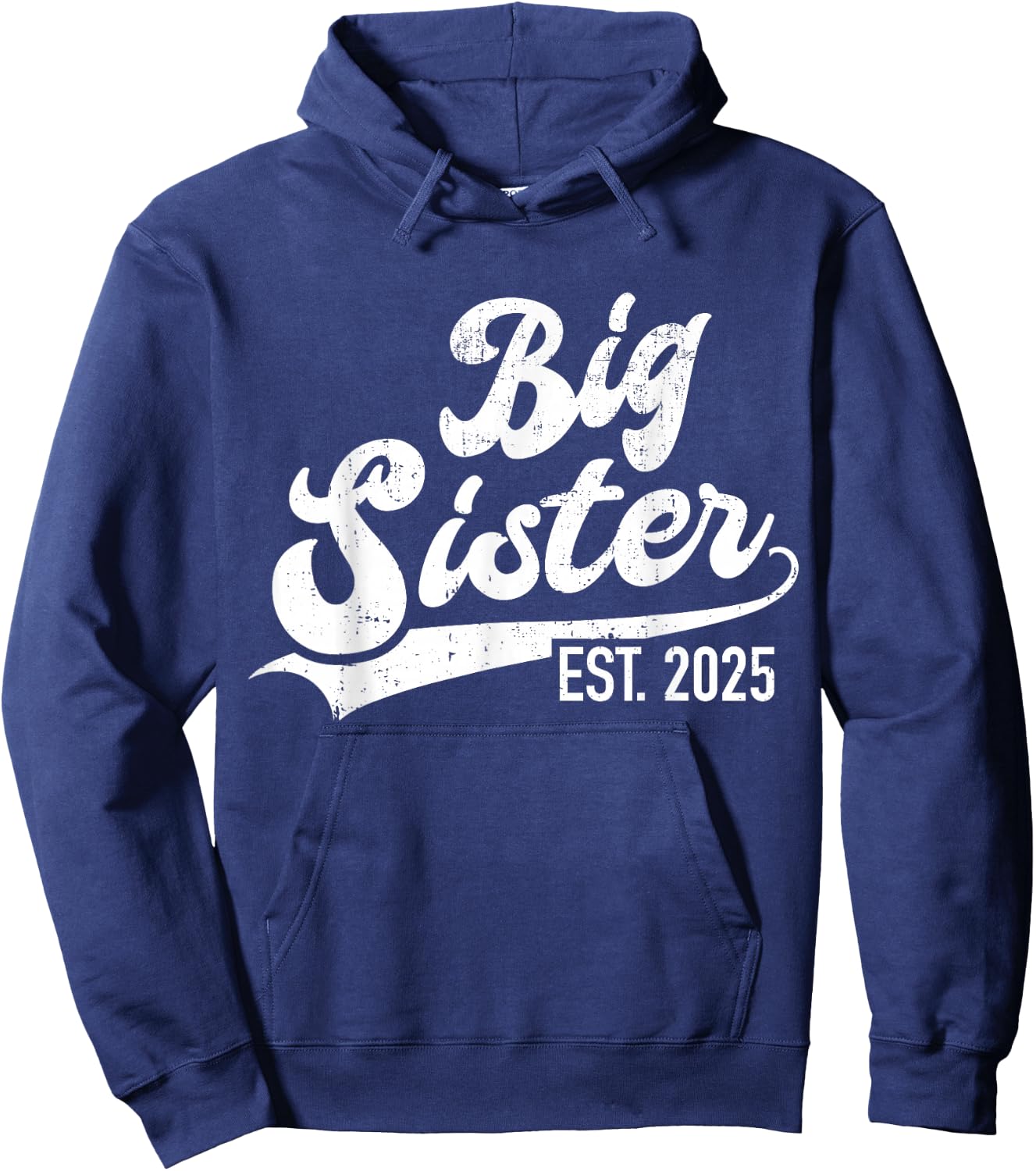 Big sister est. 2025 rainbow for baby announcement Hoodie - Hoodie | Navy