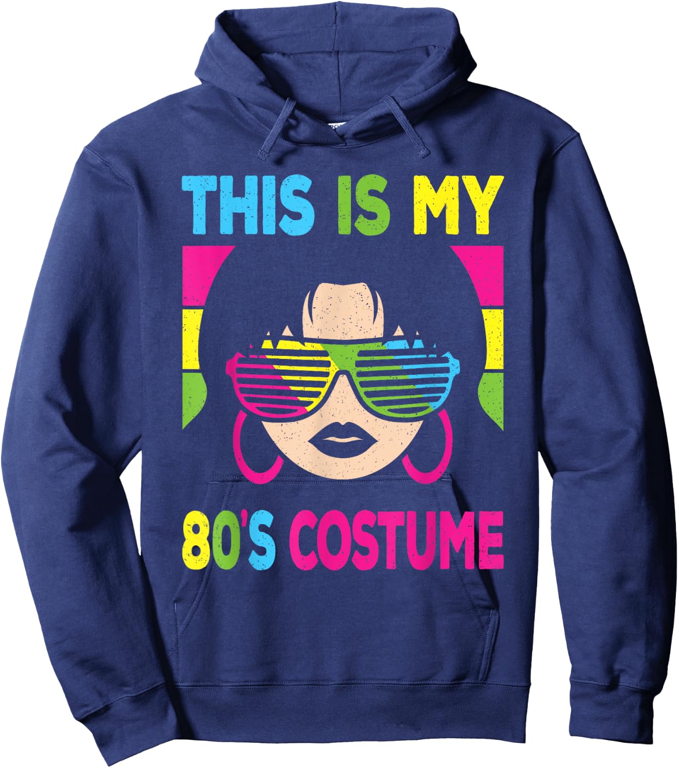 This Is My 80's Costume Women 1980s 80s Outfit Disco Party Hoodie - Hoodie | Navy