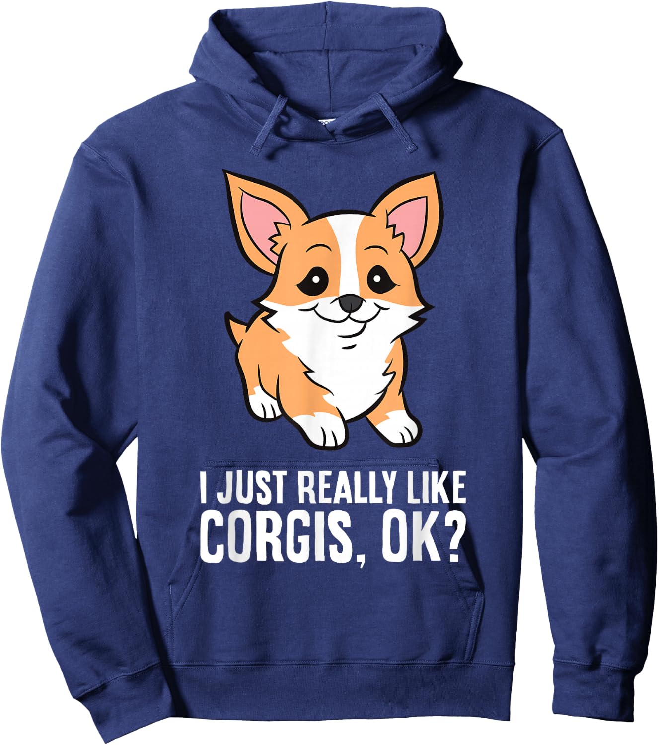 I Just Really Like Corgis, Ok? Welsh Corgi Hoodie - Hoodie | Navy
