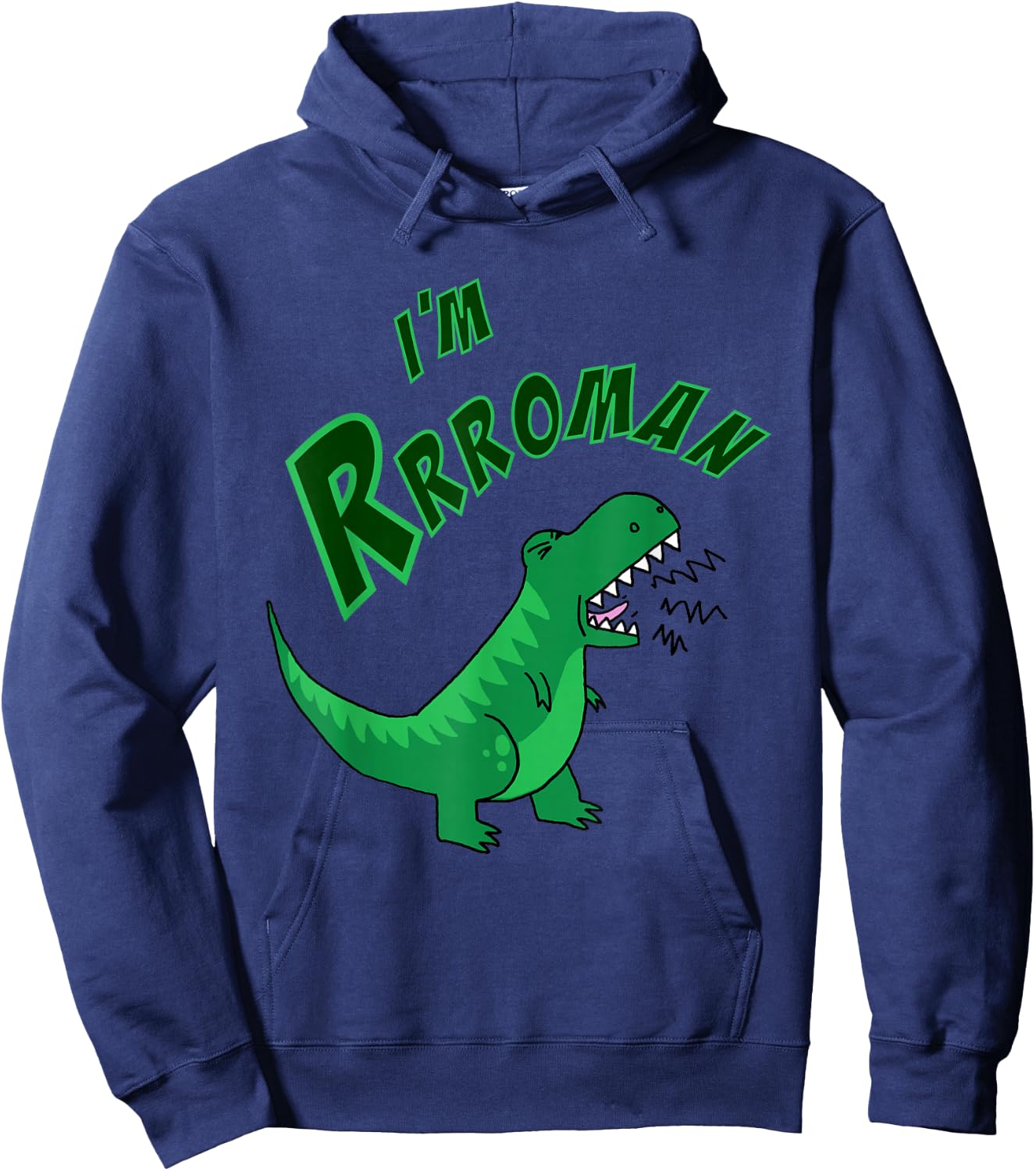 Roman personalized name T-rex Gift boys - I'm Rrroman Hoodie - Hoodie | Navy