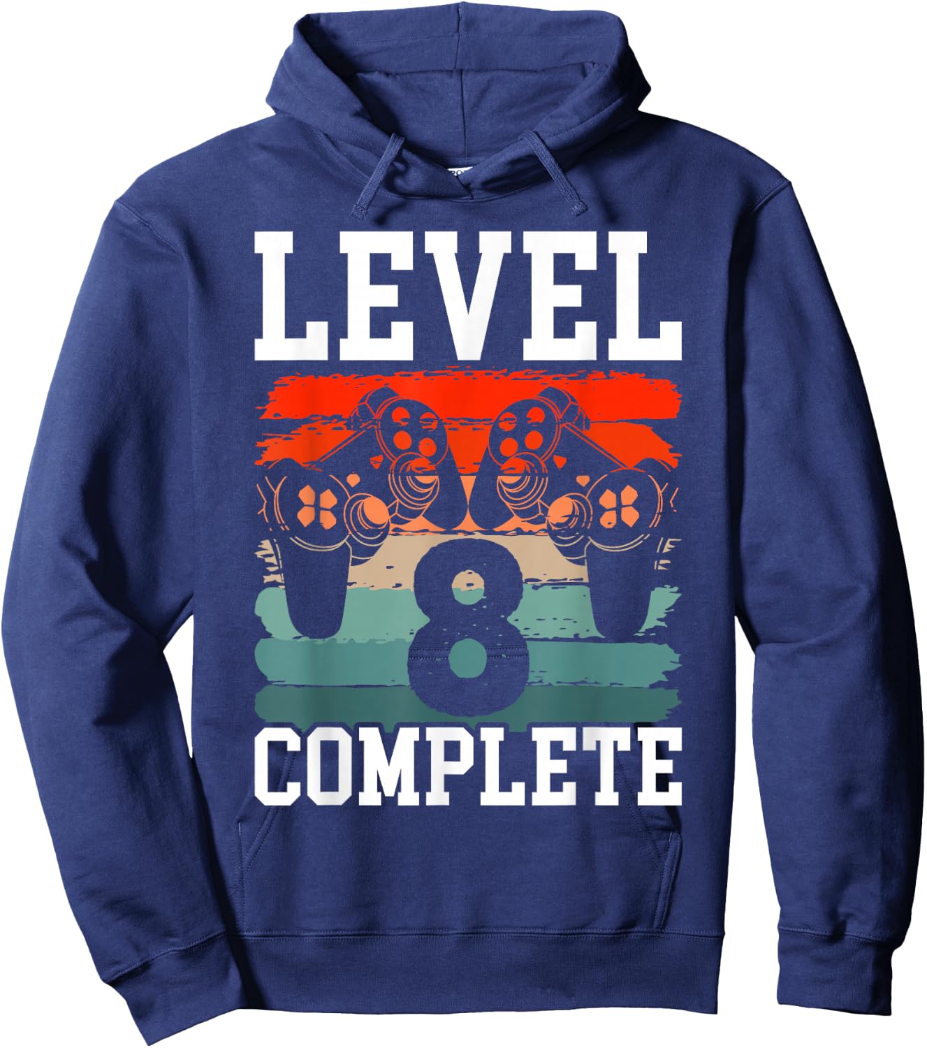 8 Years Marriage Anniversary 8 Year Married Level 8 Complete Hoodie - Hoodie | Navy