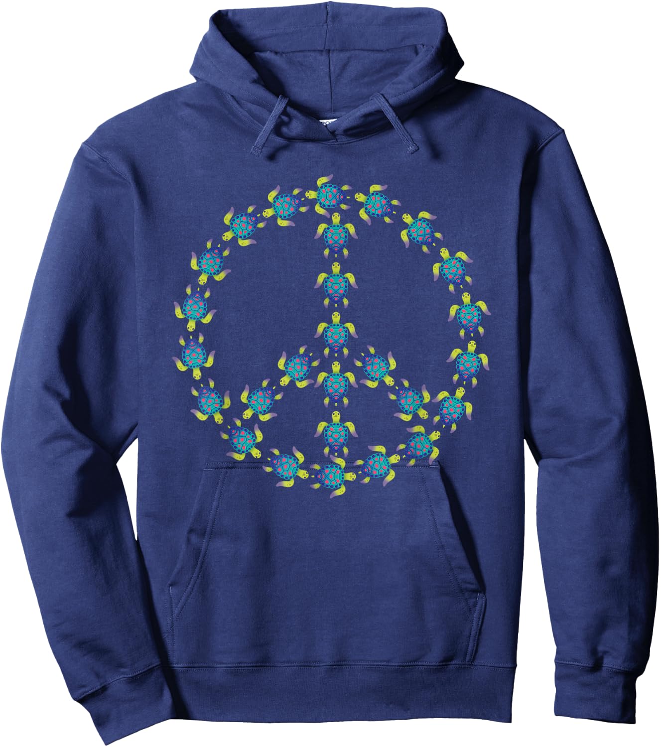 Peace Turtles Turtle Peace Symbol Sea Life Peace Advocate Hoodie - Hoodie | Navy