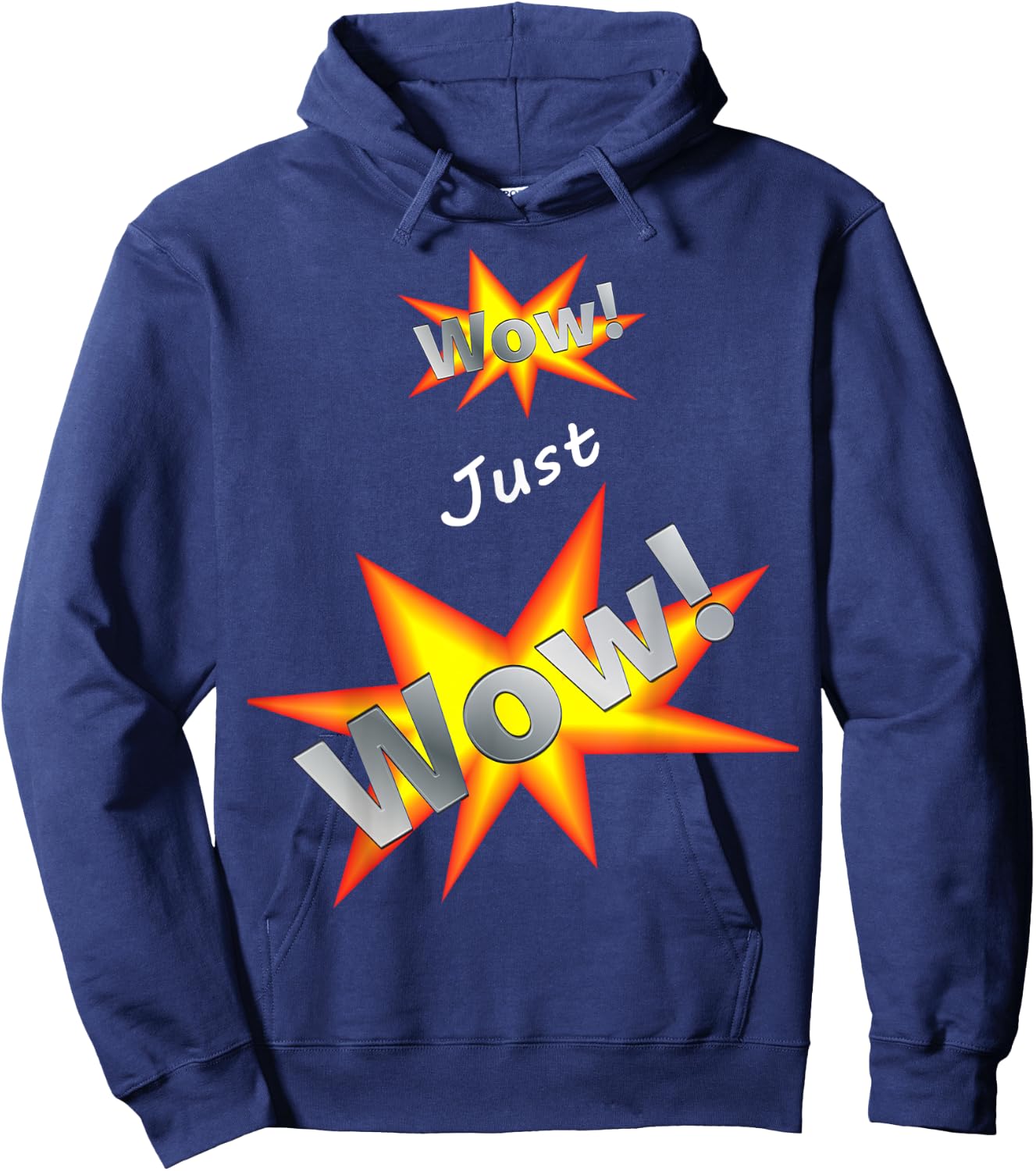 Wow just wow show your appreciation and surprise pop art Hoodie - Hoodie | Navy