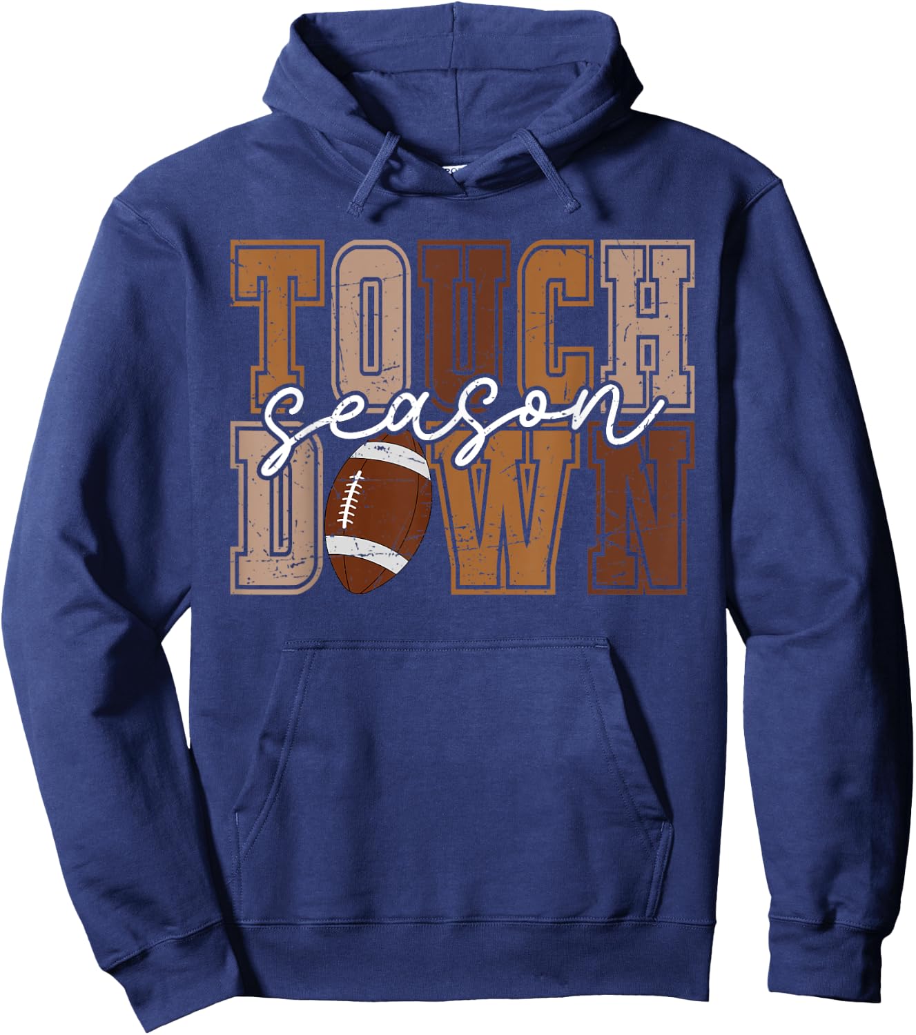 Touchdown Season Football Mama Football Life Funny Mom Dad Hoodie - Hoodie | Navy
