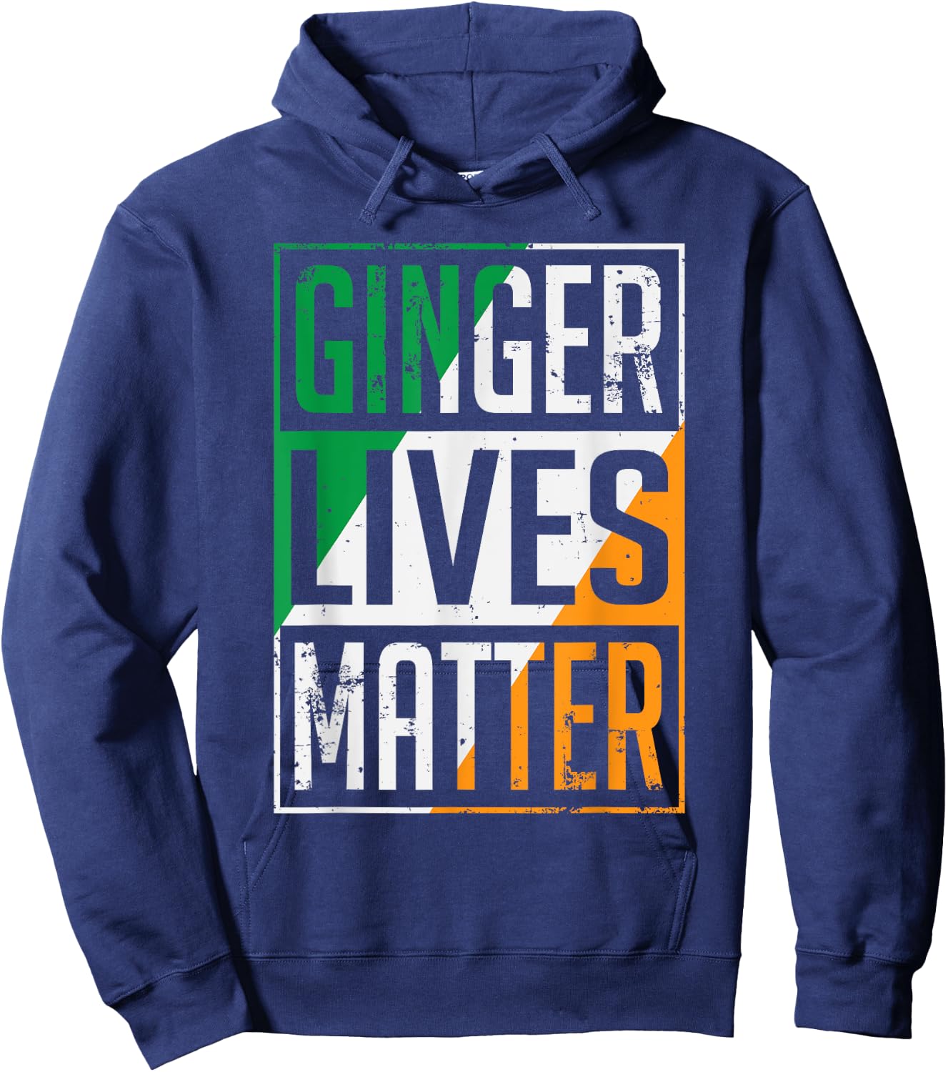 Ginger Lives Matter Irish Flag St Patricks Day Redhead Men Hoodie - Hoodie | Navy