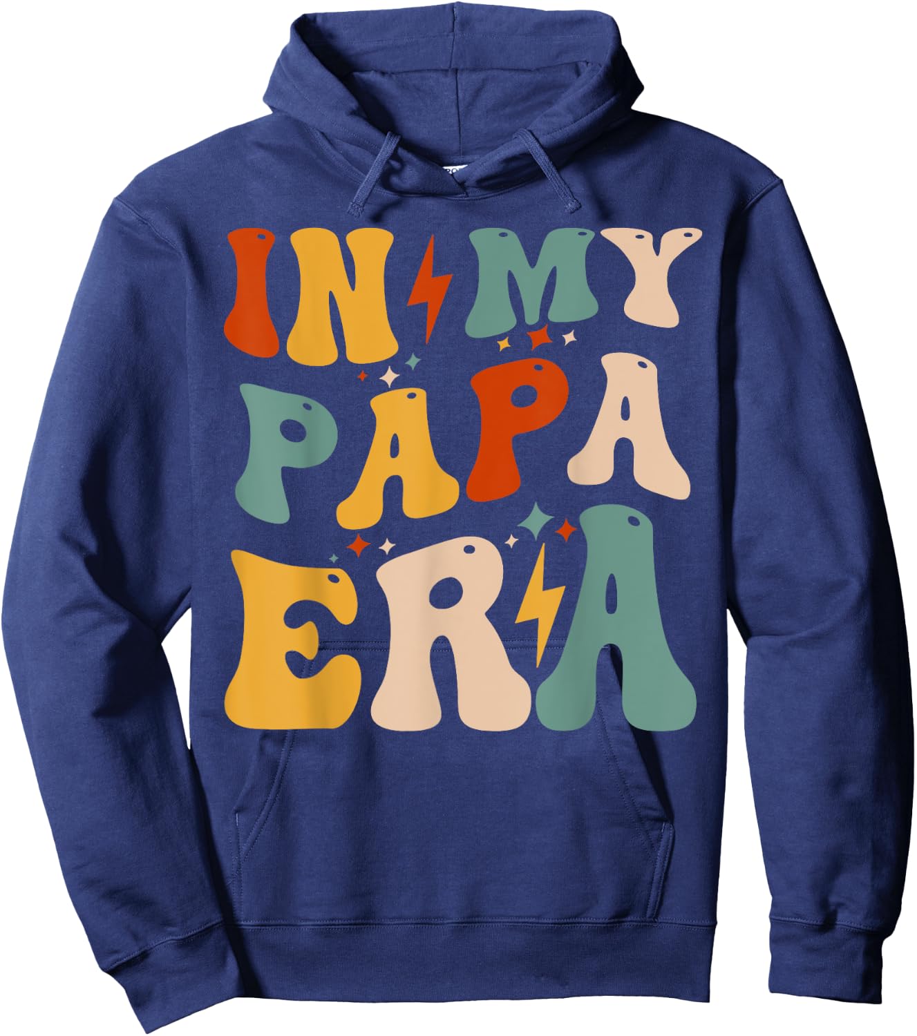 Retro Groovy In My Papa Era Funny Father's Day For Hoodie - Hoodie | Navy