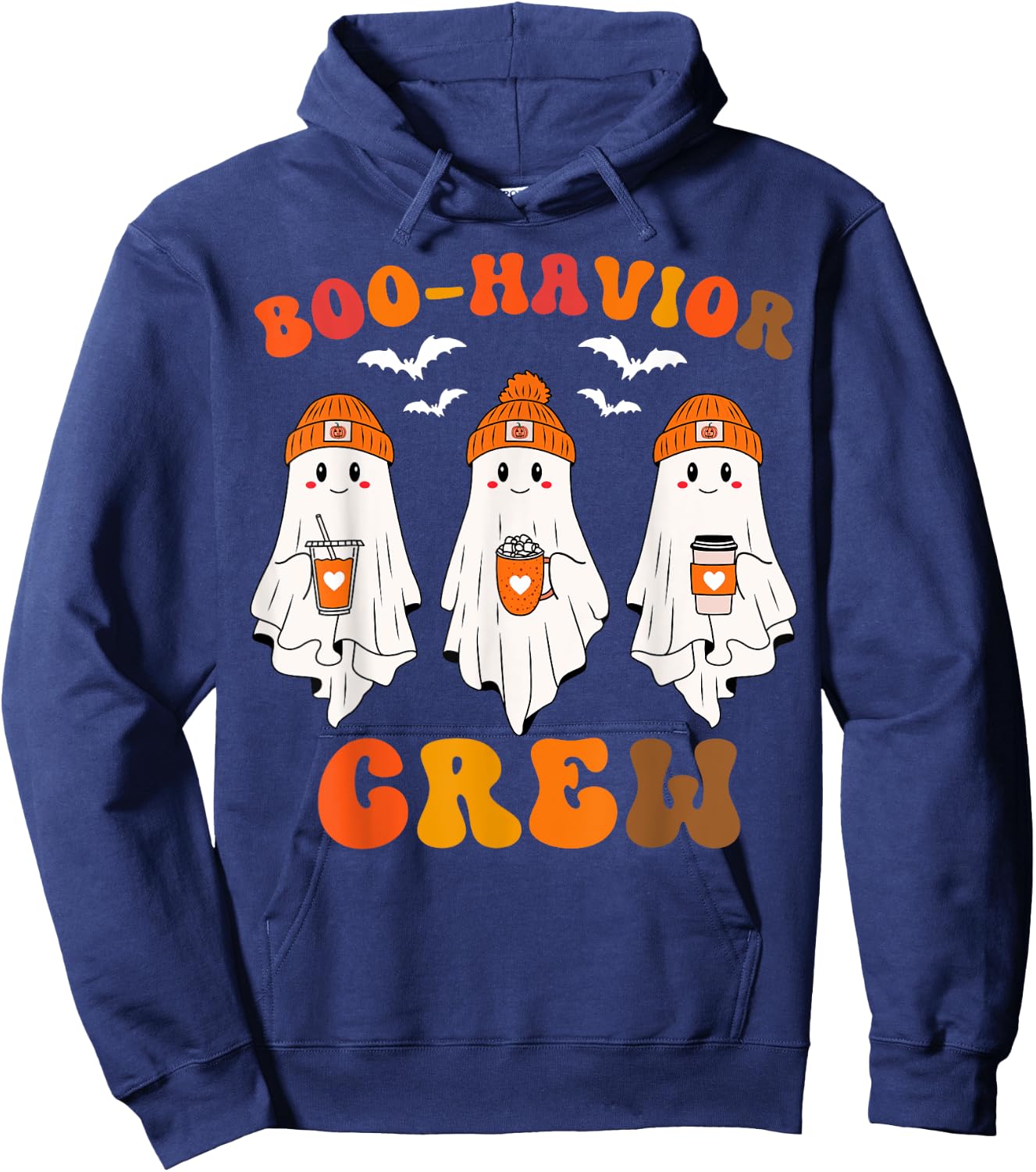 Boo-havior Crew, Behavior Analyst, Halloween ABA Cute Ghost Hoodie - Hoodie | Navy