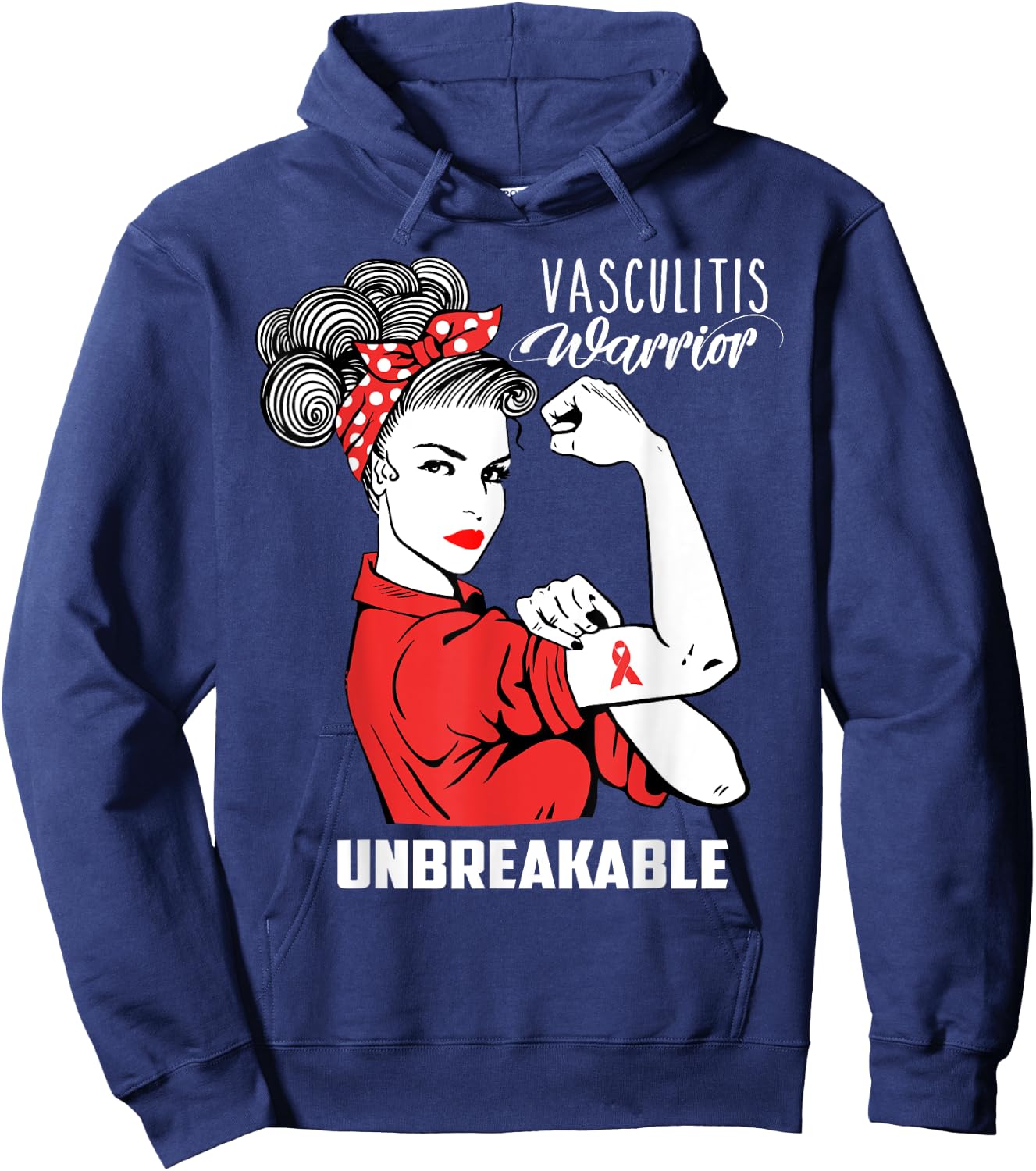 Vasculitis Warrior Unbreakable Shirt Vasculitis Awareness Hoodie - Hoodie | Navy