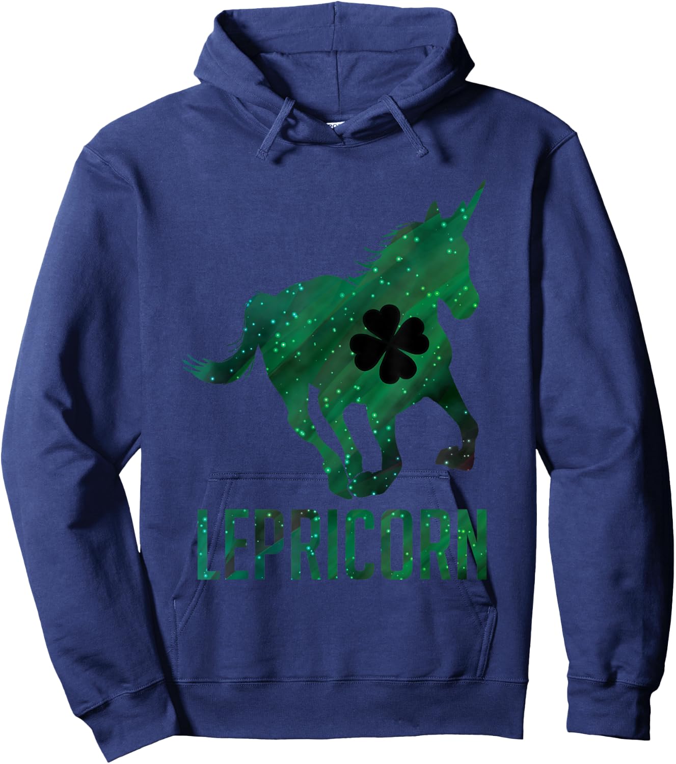 Lepricorn Leprechaun Unicorn Funny St. Patrick's Day Horse Hoodie - Hoodie | Navy