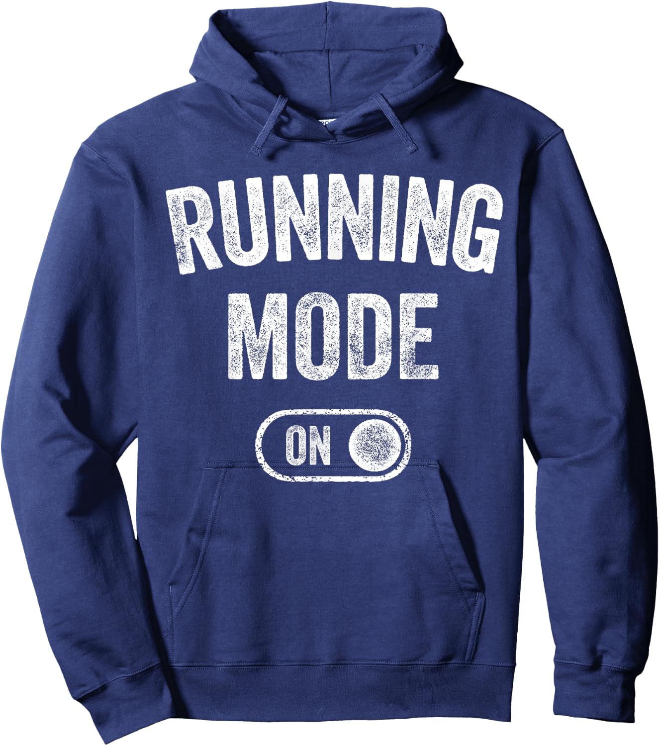 Running Mode On Funny Runner Gift Marathon Runner Hoodie - Hoodie | Navy