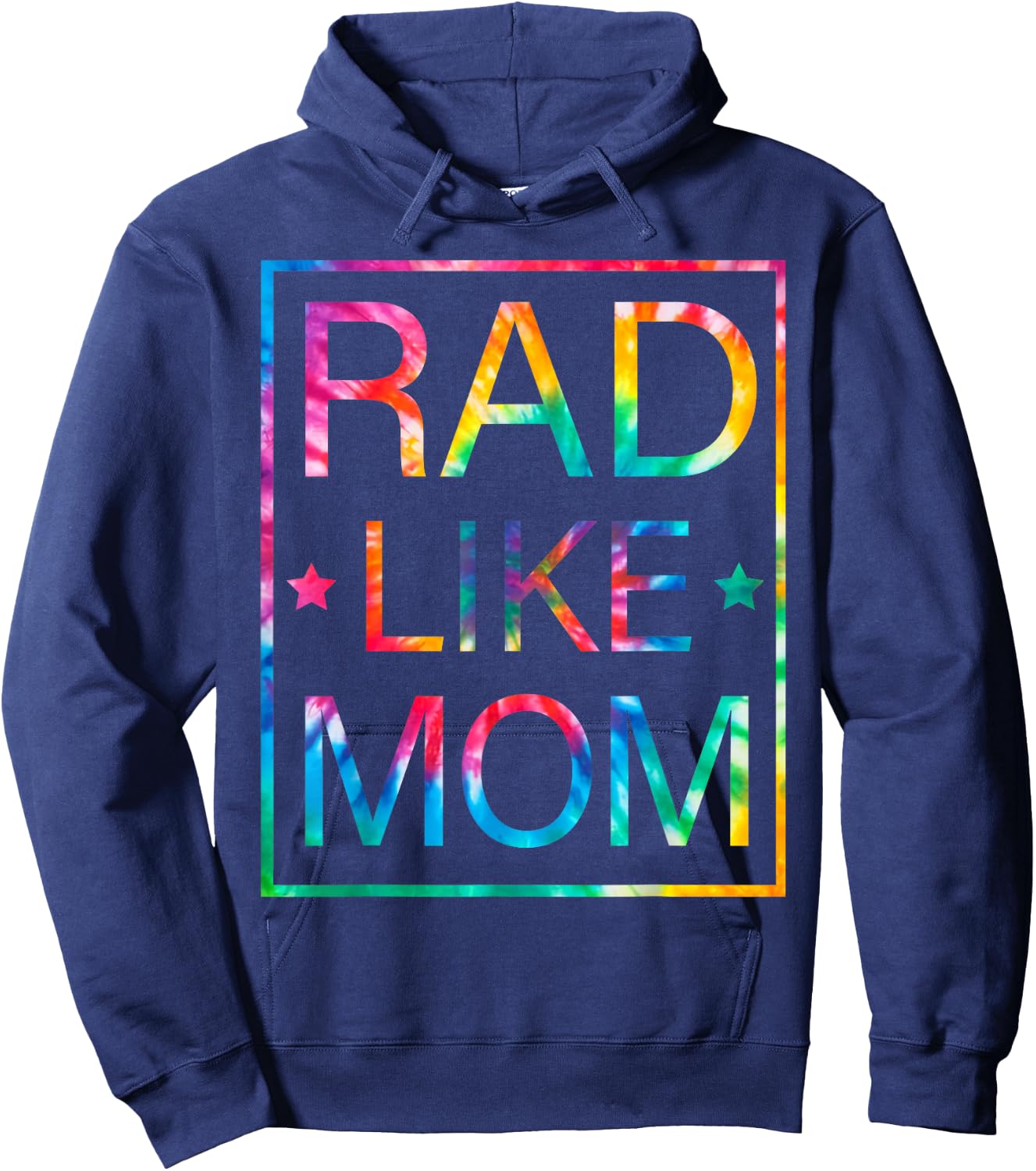 Kids Rad Like Mom Tie Dye Funny Mothers Day Toddler Boy Girl Hoodie - Hoodie | Navy