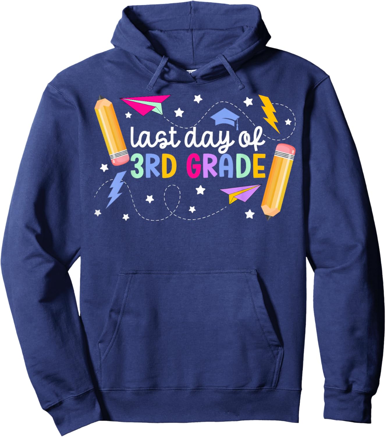 Last Day Of 3rd Grade Last Day Of School Third Grade Hoodie - Hoodie | Navy