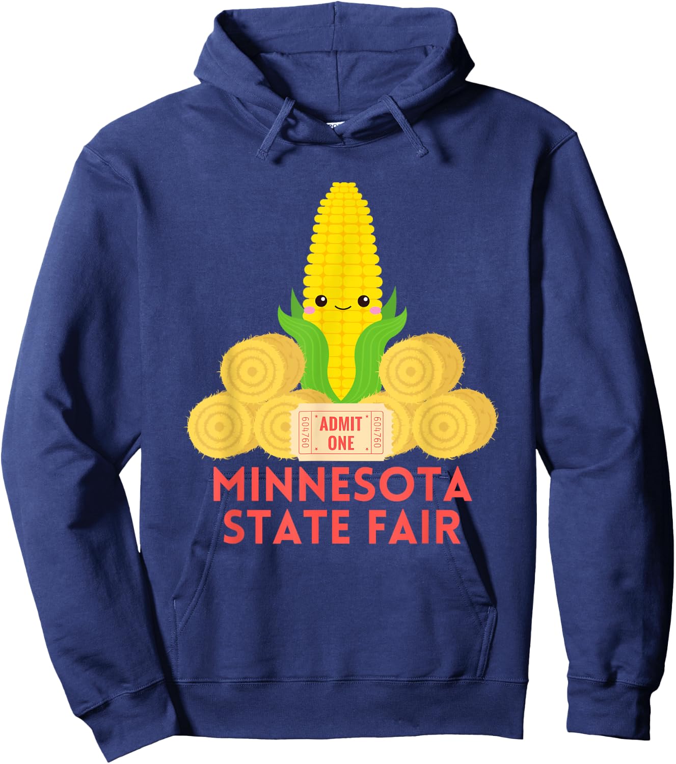 Funny Minnesota State Fair Corn on the Cob Hoodie - Hoodie | Navy