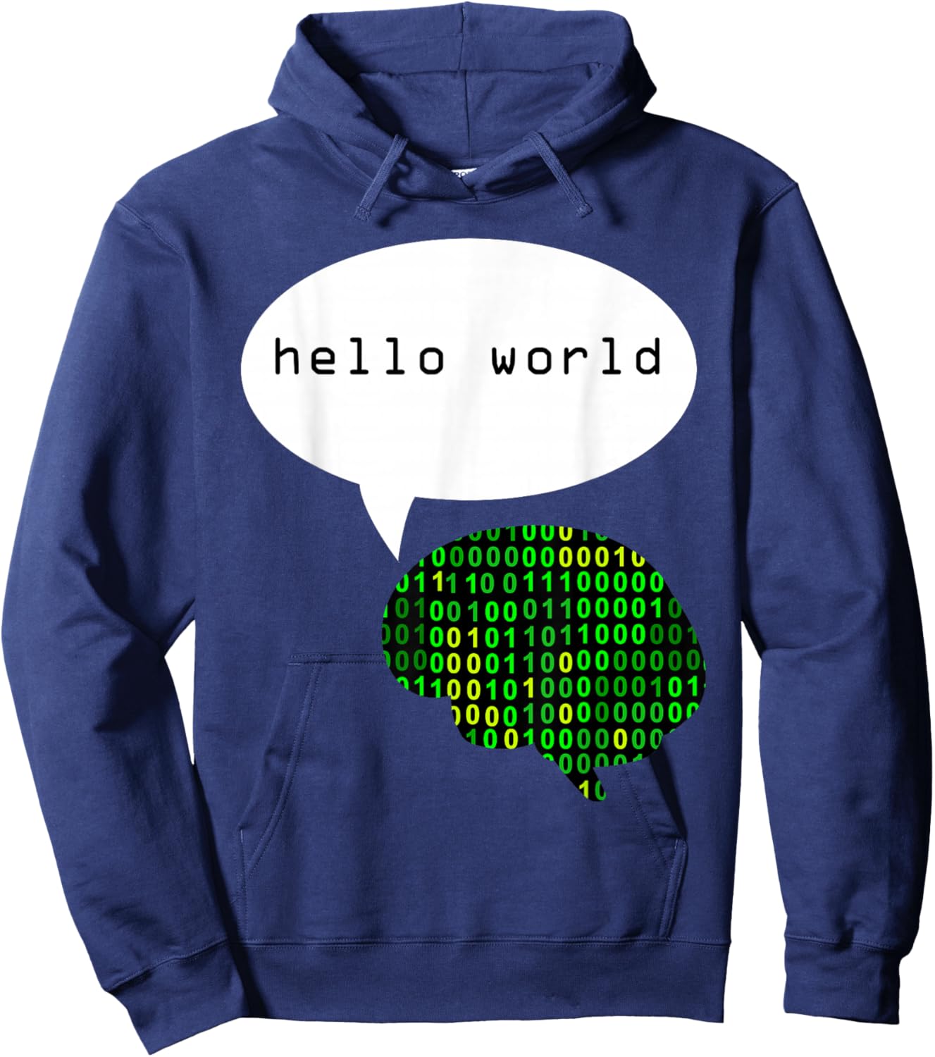 Hello world cool funny for conversation starters Hoodie - Hoodie | Navy