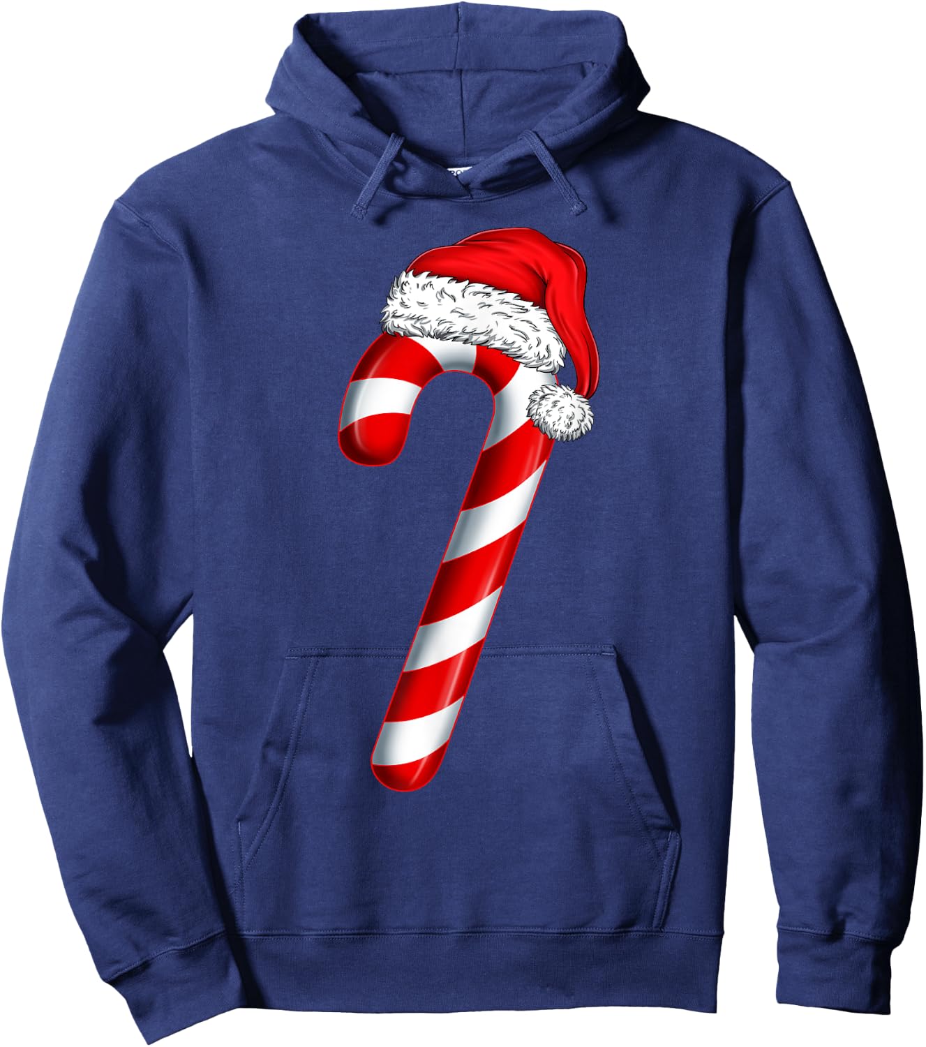 Christmas Crew Candy Cane Santa Hat Kids Girls Boys Women Hoodie - Hoodie | Navy