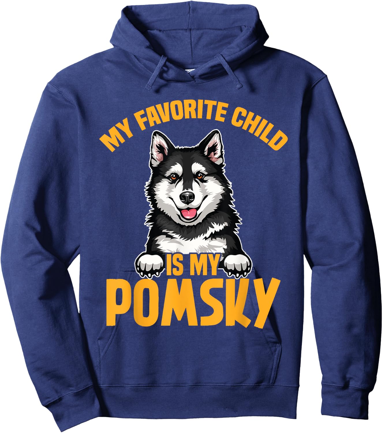 Pomsky Mom Stuffed Animal Pomsky Owner Dog Lover Pomsky Hoodie - Hoodie | Navy