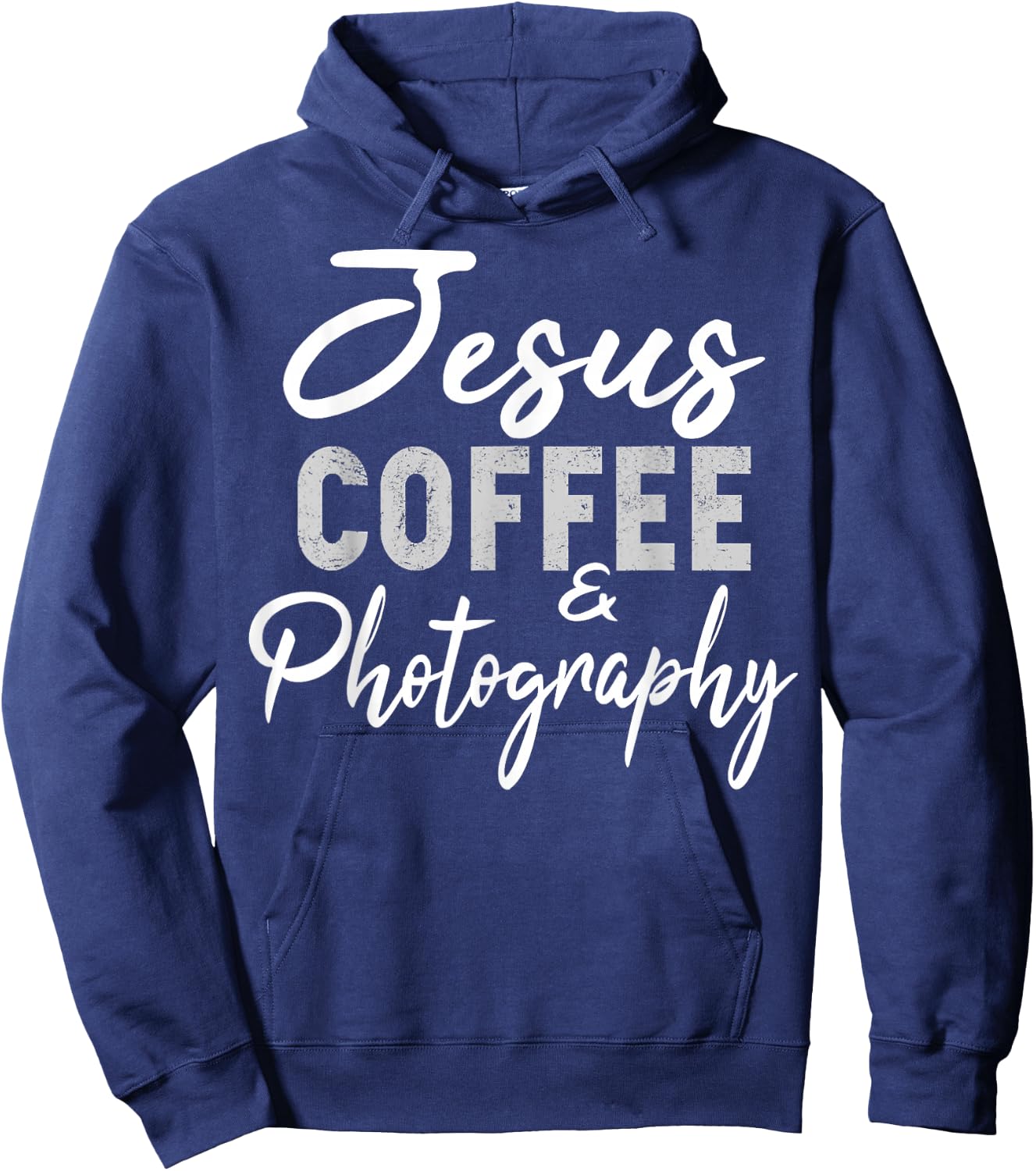 Jesus Coffee and Photography Funny Photographer Camera Hoodie - Hoodie | Navy
