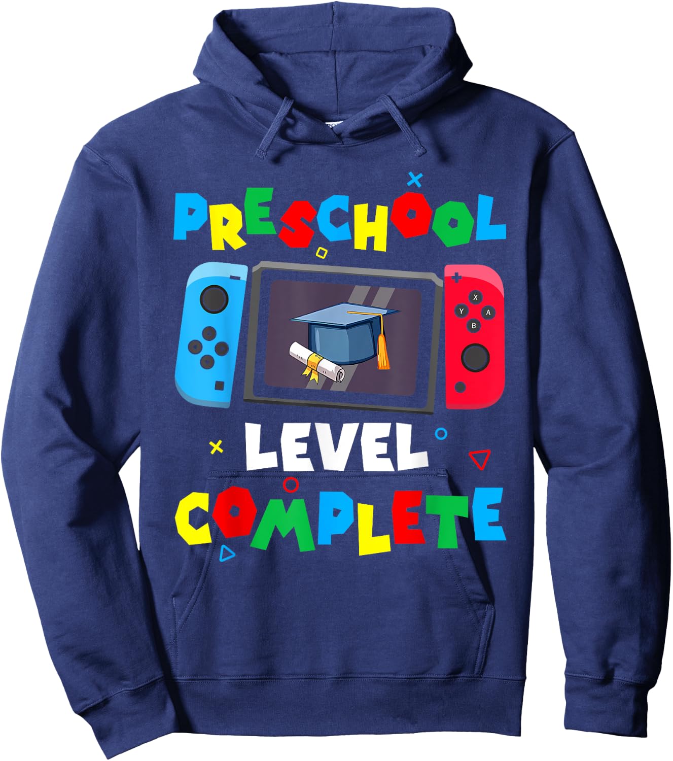 Game Controller Level Preschool Complete Boys Graduation Hoodie - Hoodie | Navy