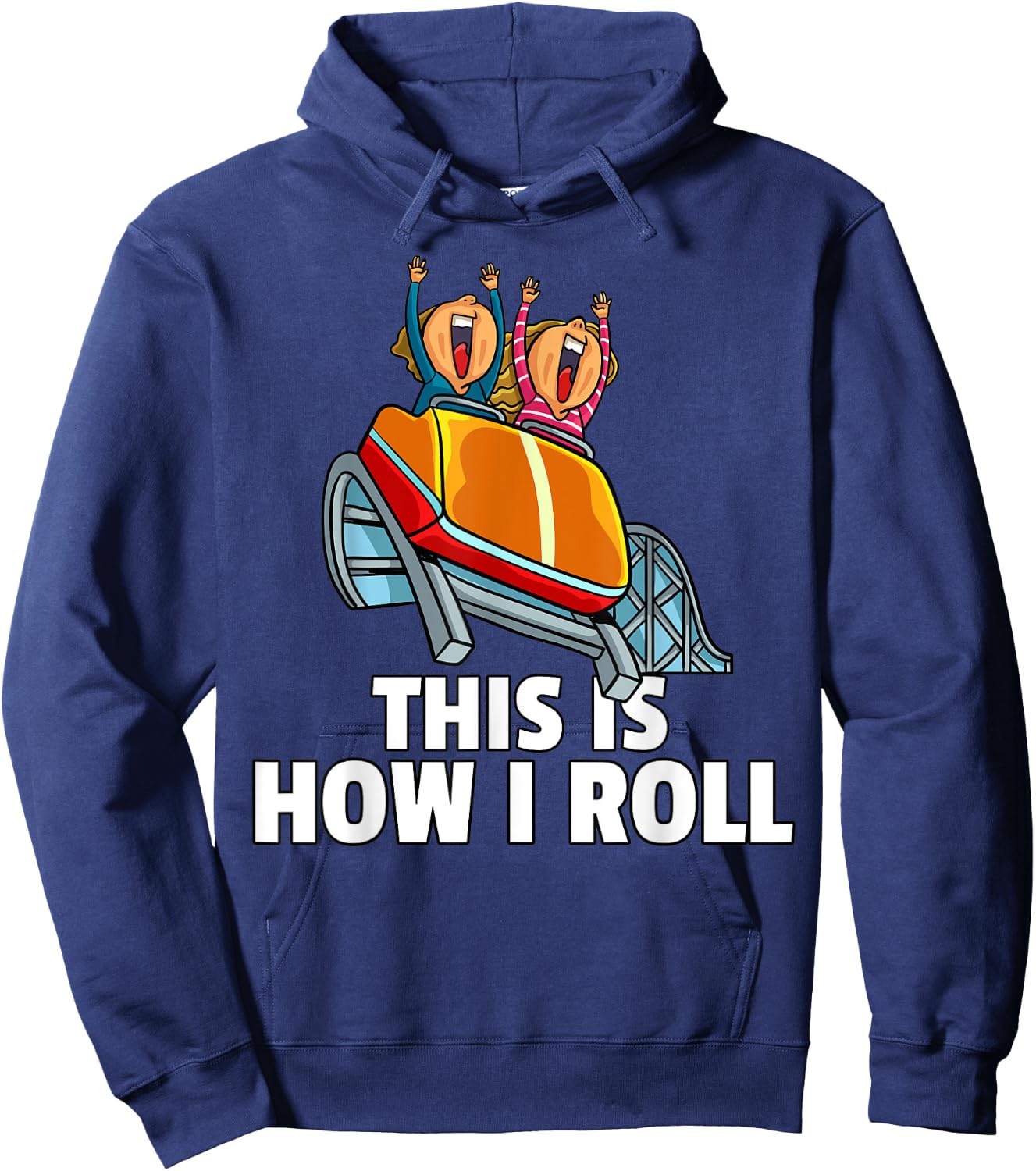 Roller Coaster Gift Amusement Theme Park Hoodie - Hoodie | Navy