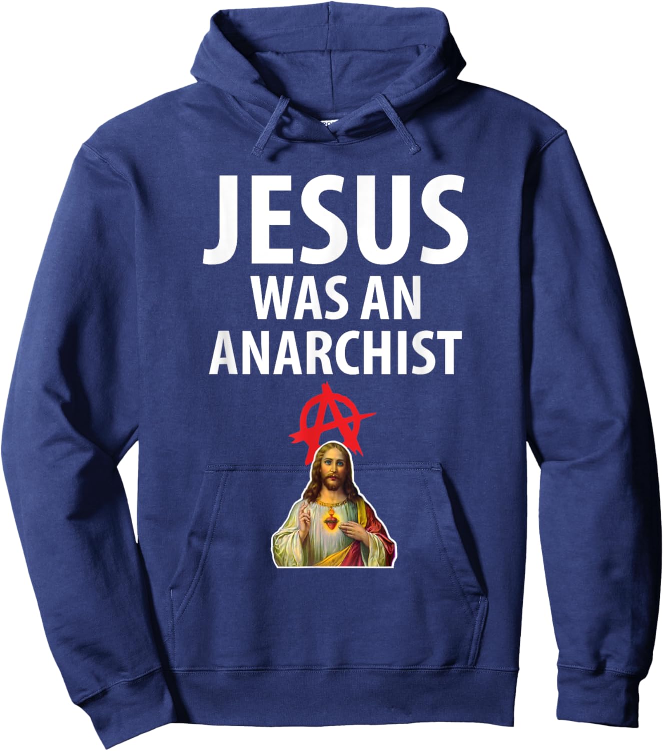 'Jesus Was An Anarchist' Christian Anarchy Easter Gospel Hoodie - Hoodie | Navy