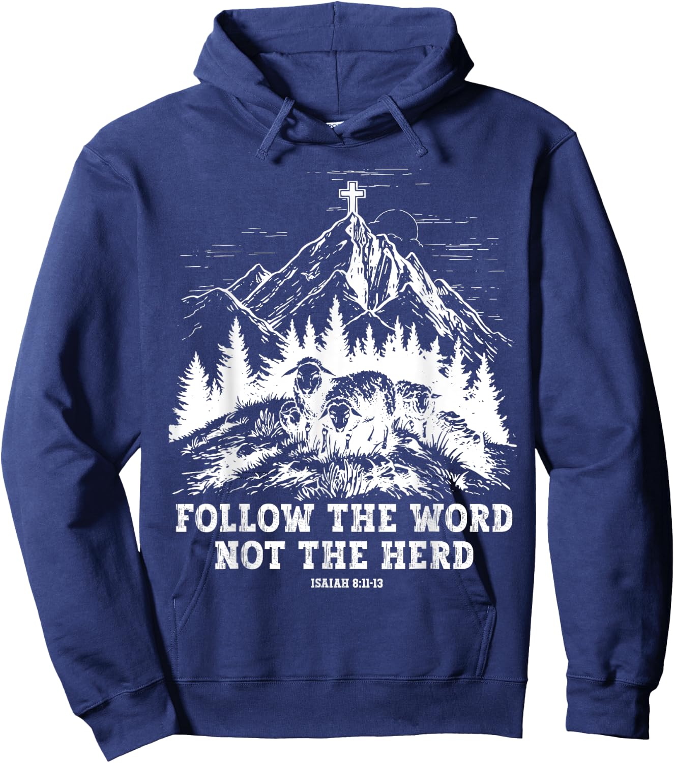 Sheep Follow The Word Not The Herd Hoodie - Hoodie | Navy