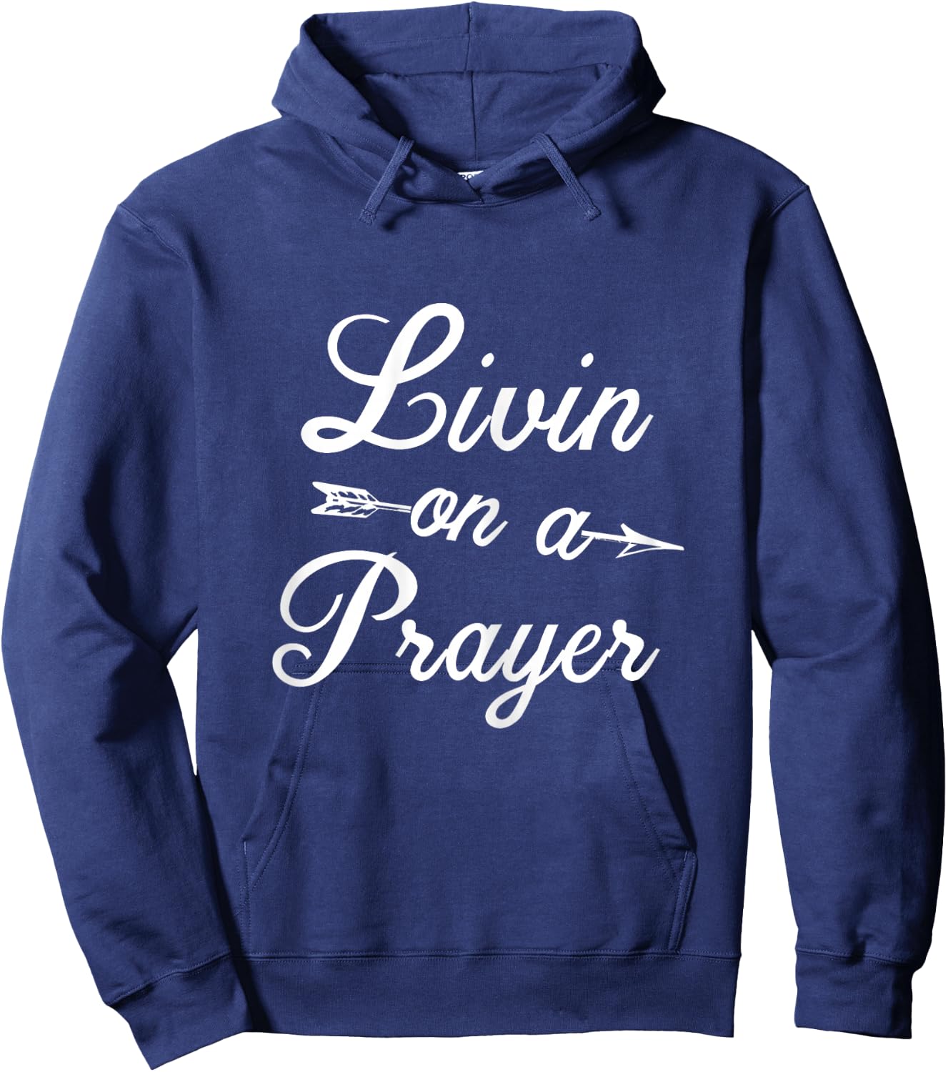 Official Livin On A Prayer T Shirt Women Hoodie - Hoodie | Navy
