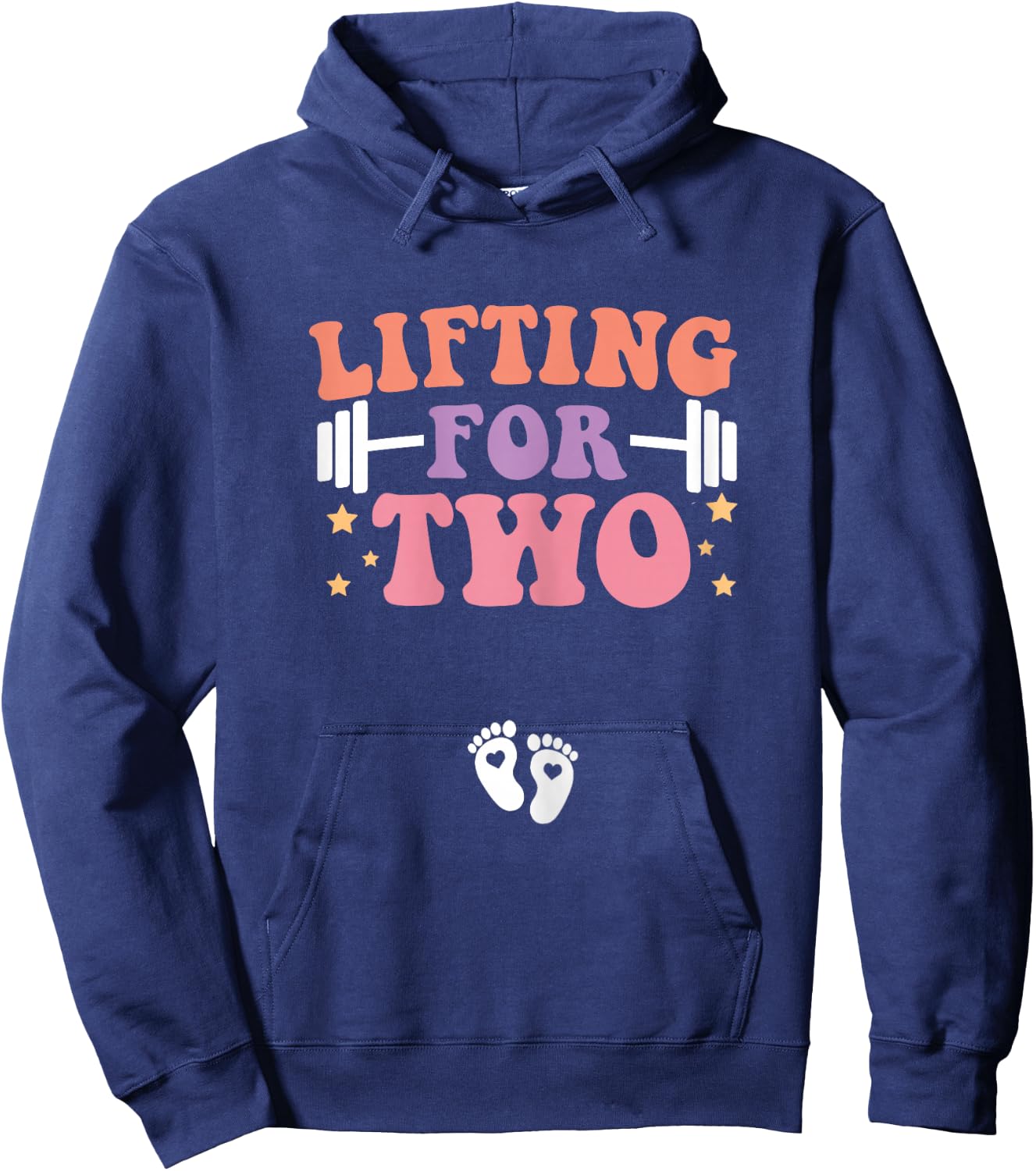 Lifting For Two Funny Pregnancy Gym Workout Expecting Mom Hoodie - Hoodie | Navy