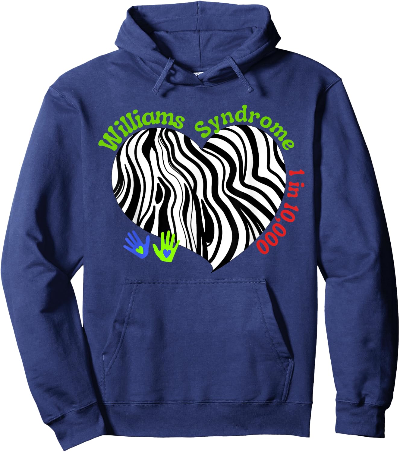 Williams Syndrome Awareness WS Williams Syndrome Warrior Hoodie - Hoodie | Navy